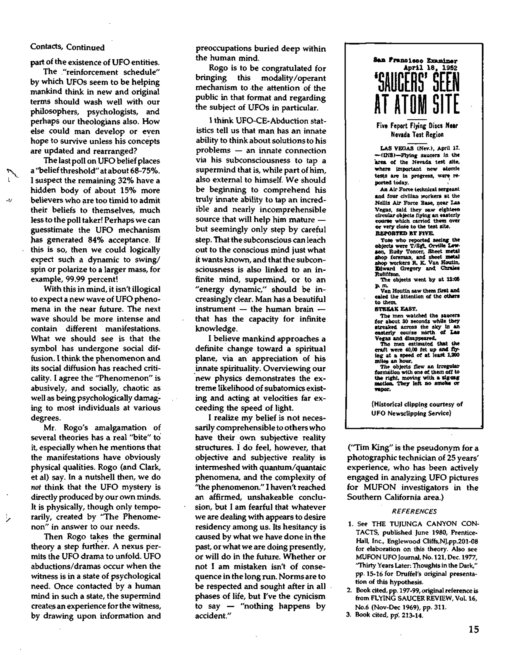 Mufon Ufo Journal 1981 6. June