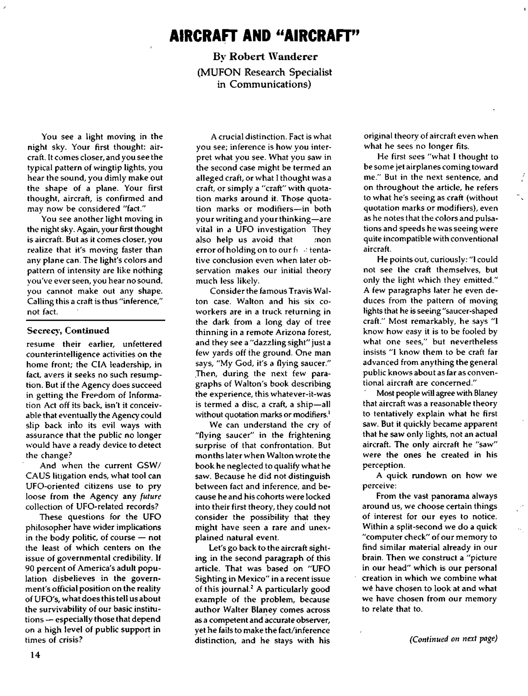Mufon Ufo Journal 1981 7. July