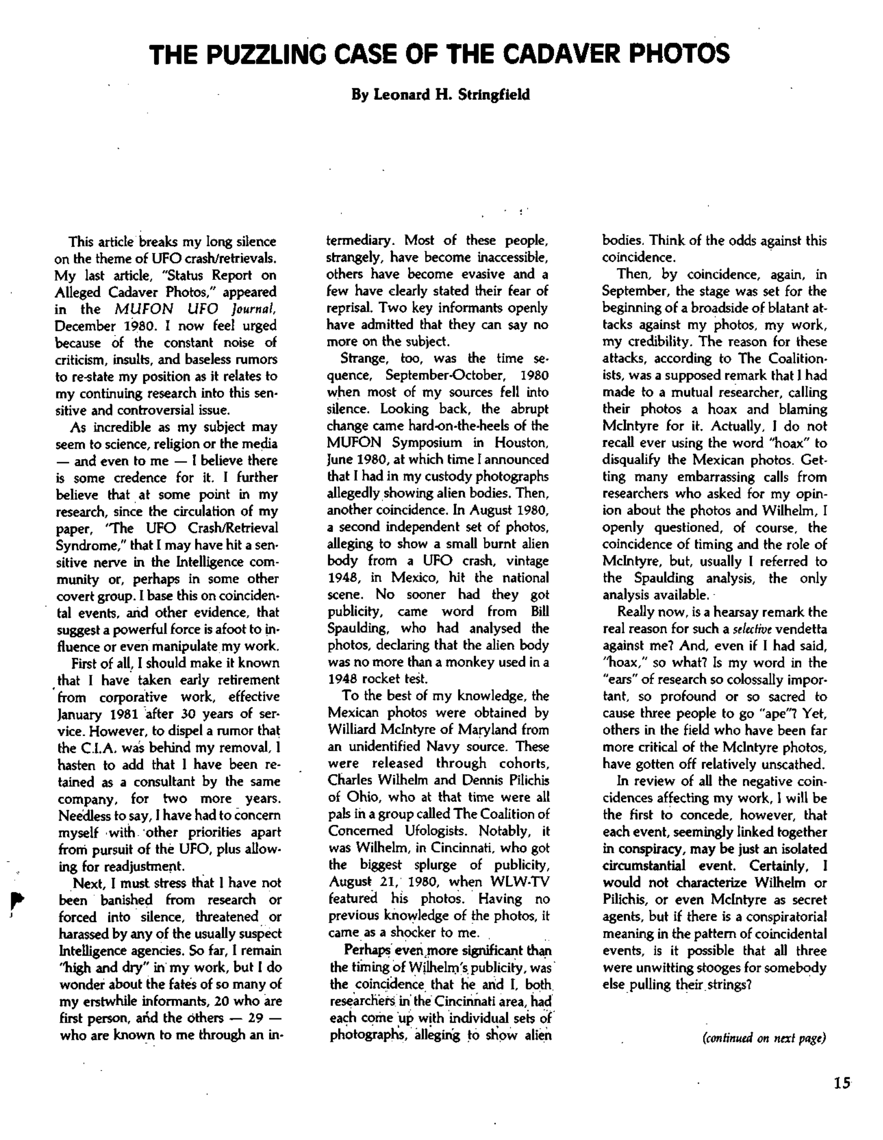 Mufon Ufo Journal 1981 9. September
