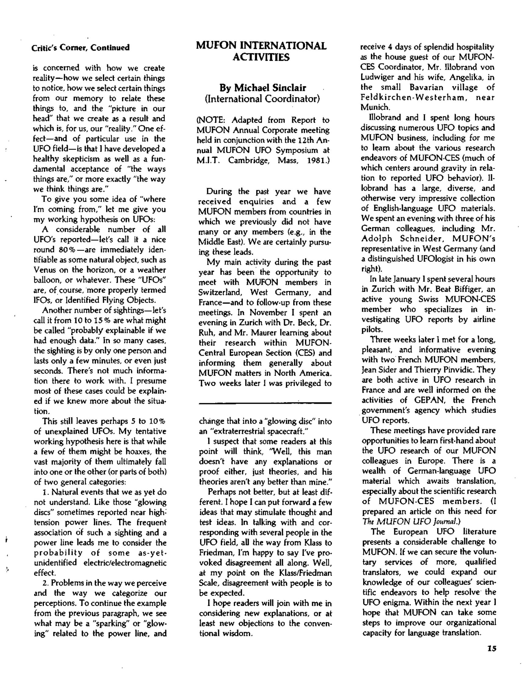 Mufon Ufo Journal 1982 5. May