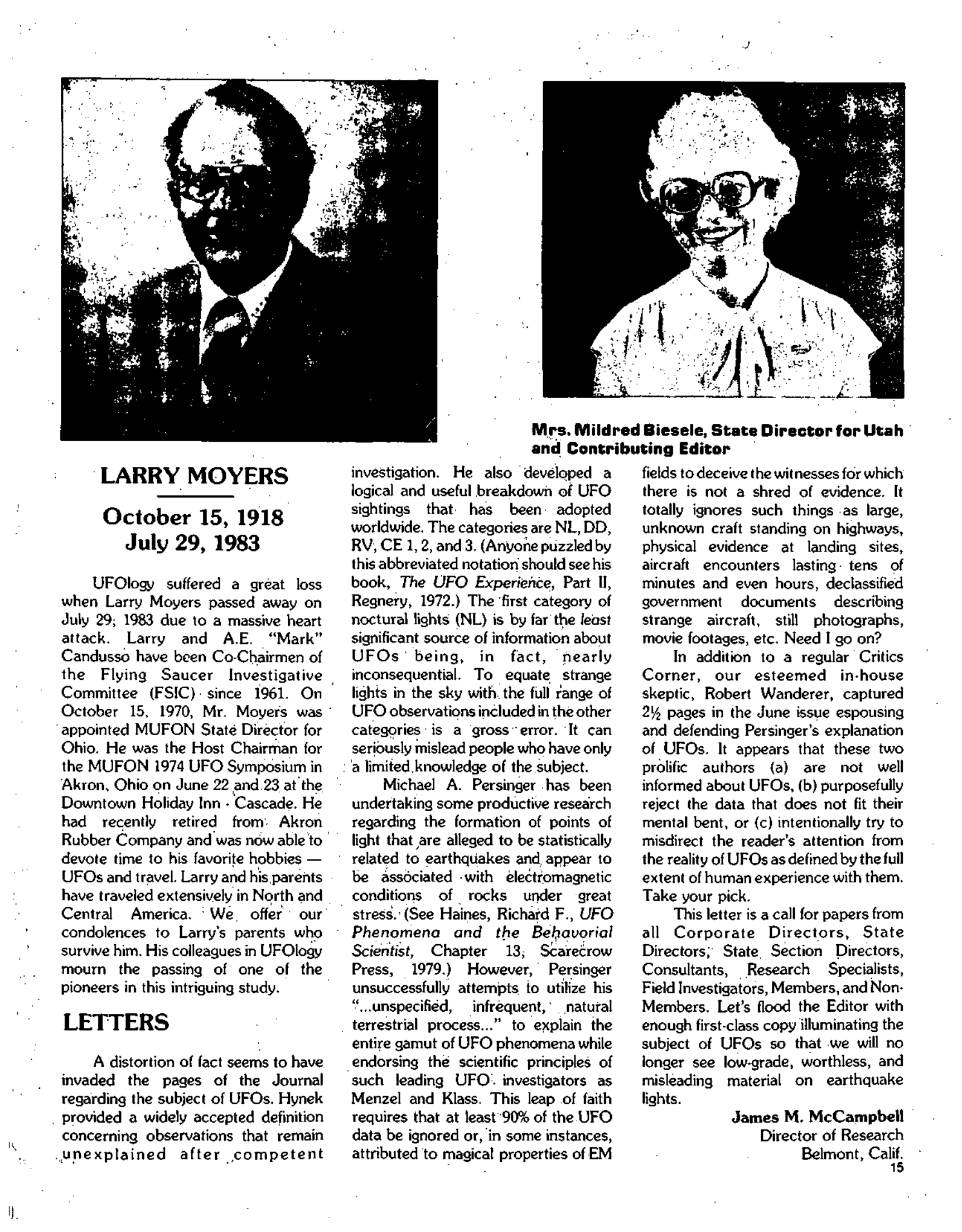 Mufon Ufo Journal 1983 8. August
