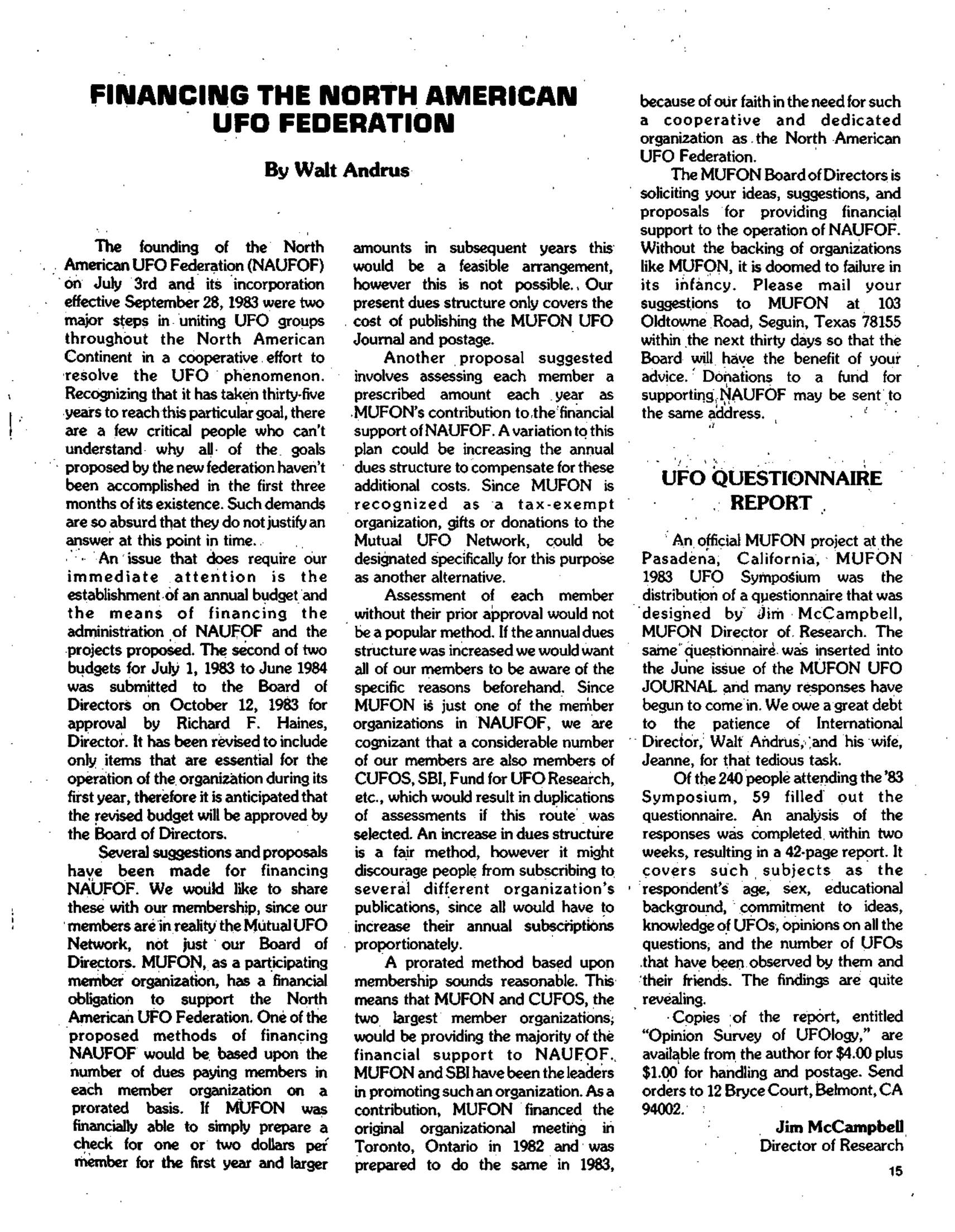 Mufon Ufo Journal 1983 9. September