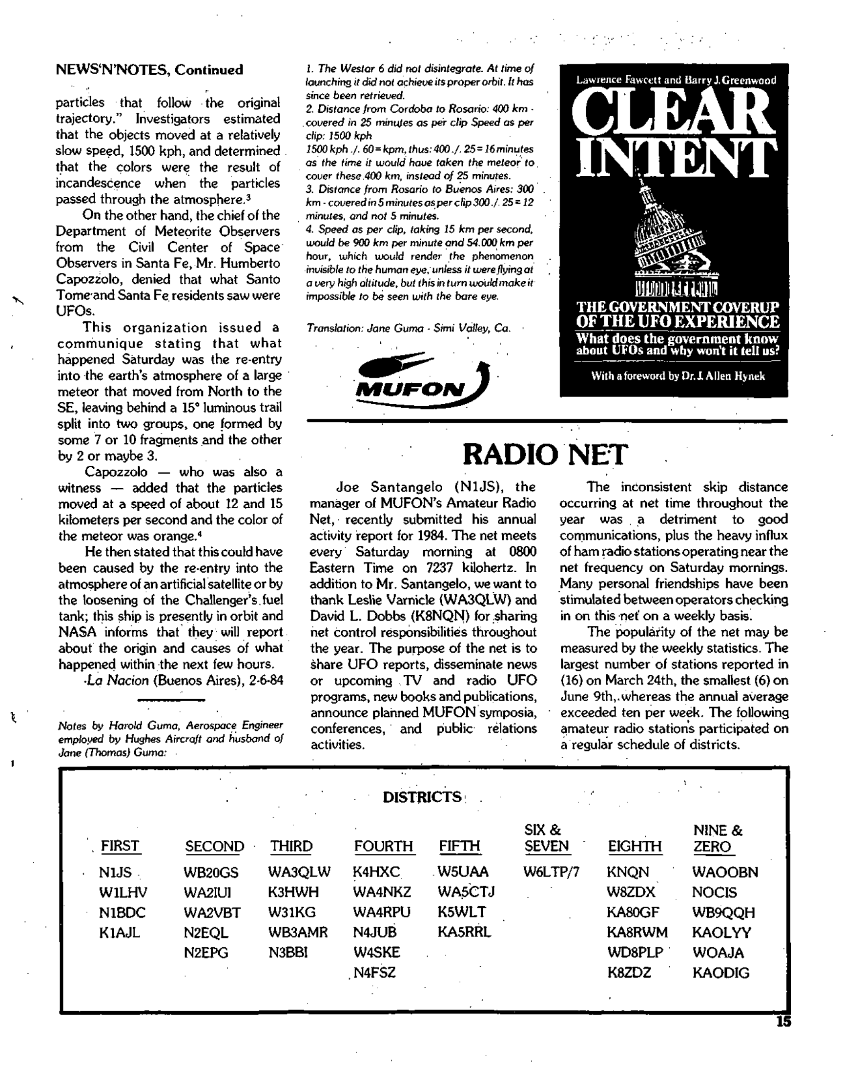 Mufon Ufo Journal 1985 3. March