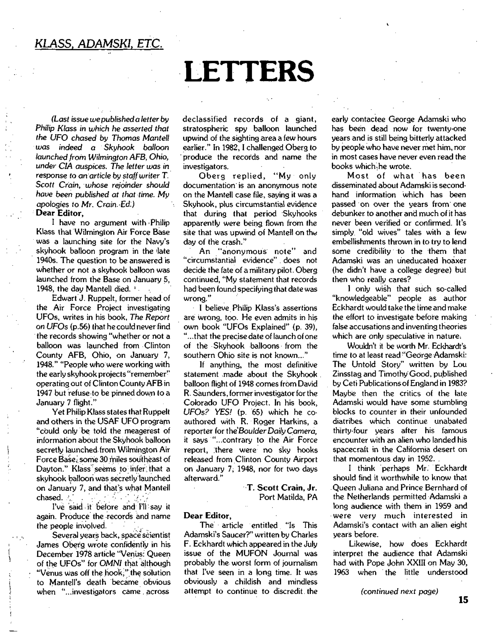 Mufon Ufo Journal 1986 10. October