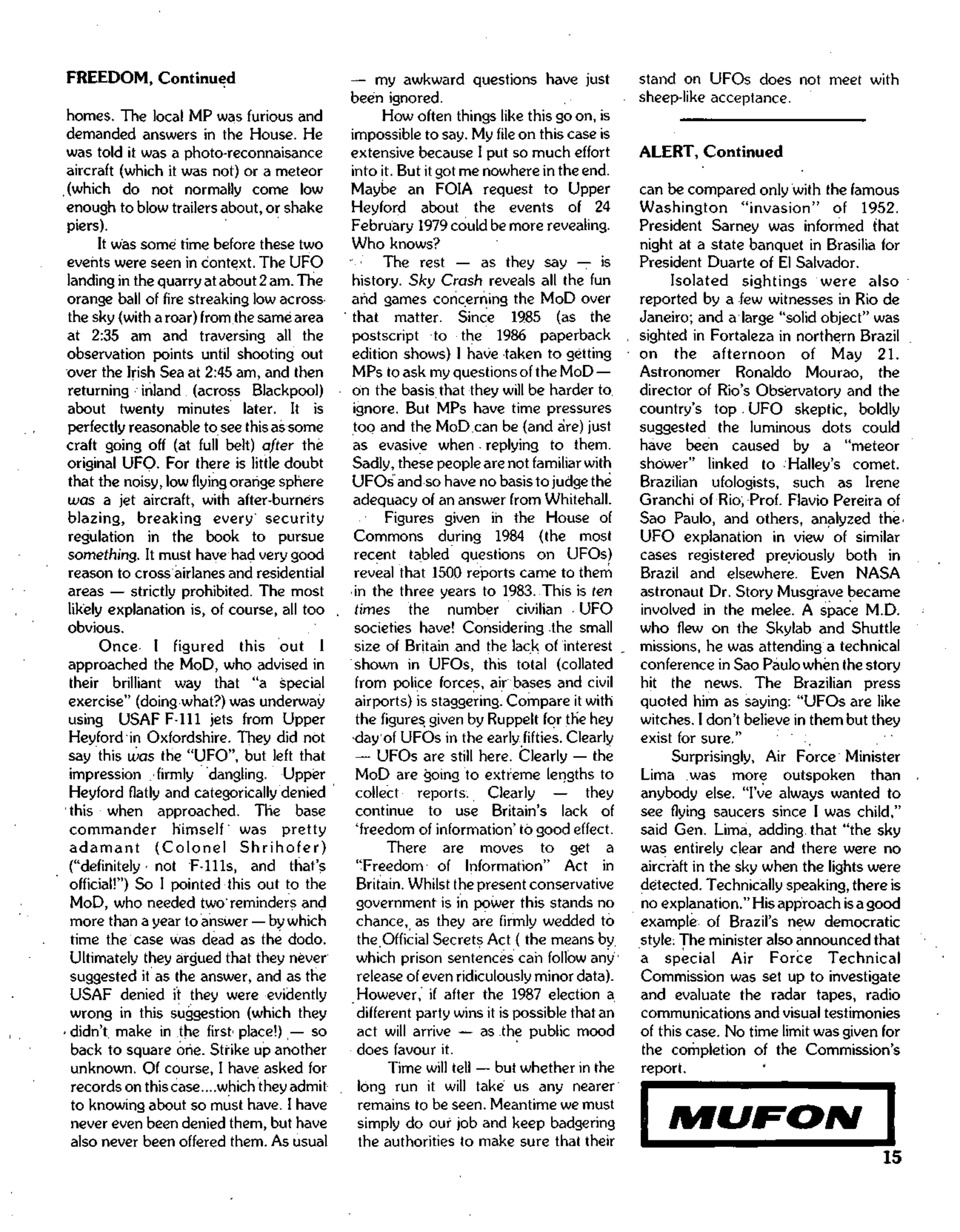 Mufon Ufo Journal 1986 11. November