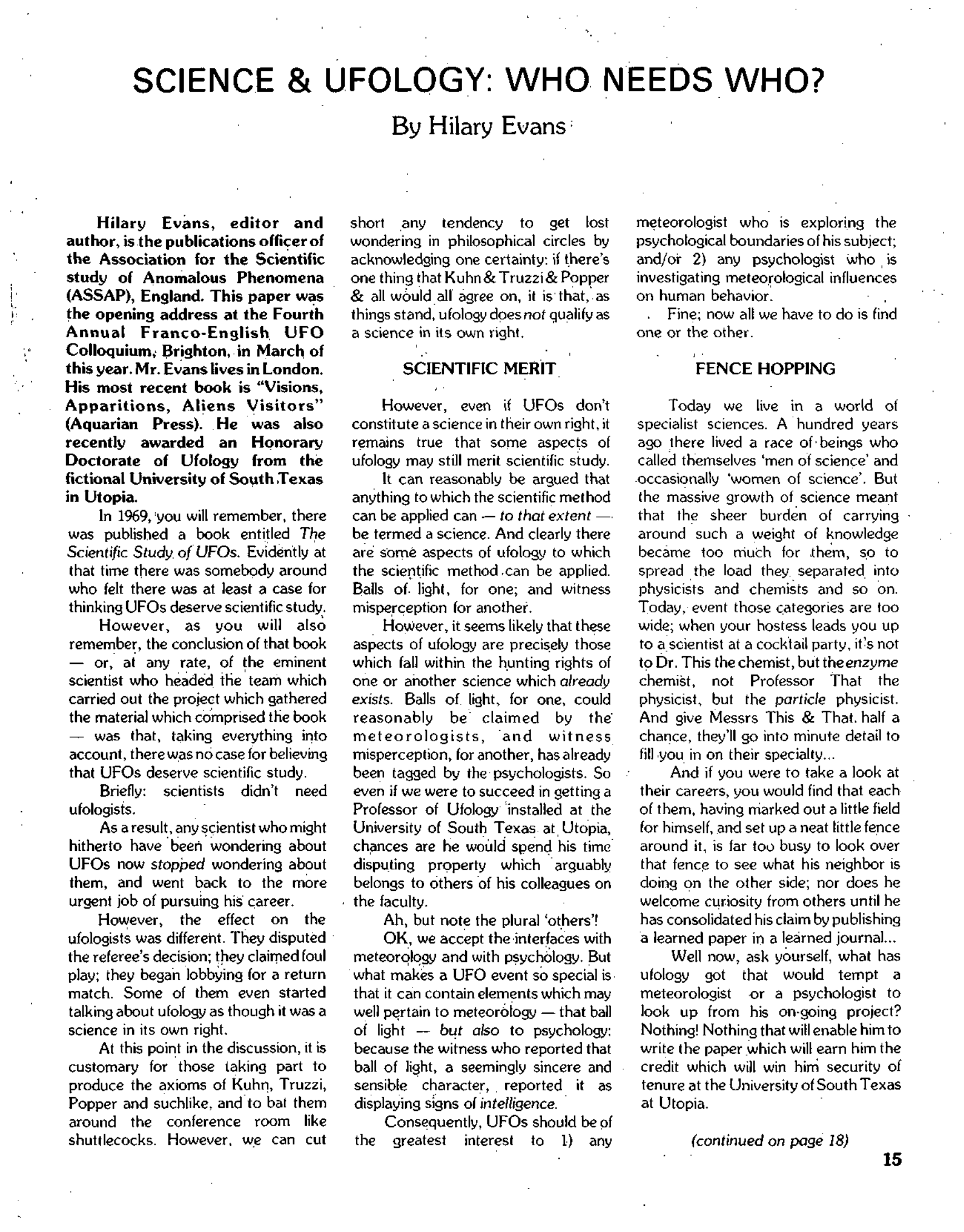 Mufon Ufo Journal 1986 9. September