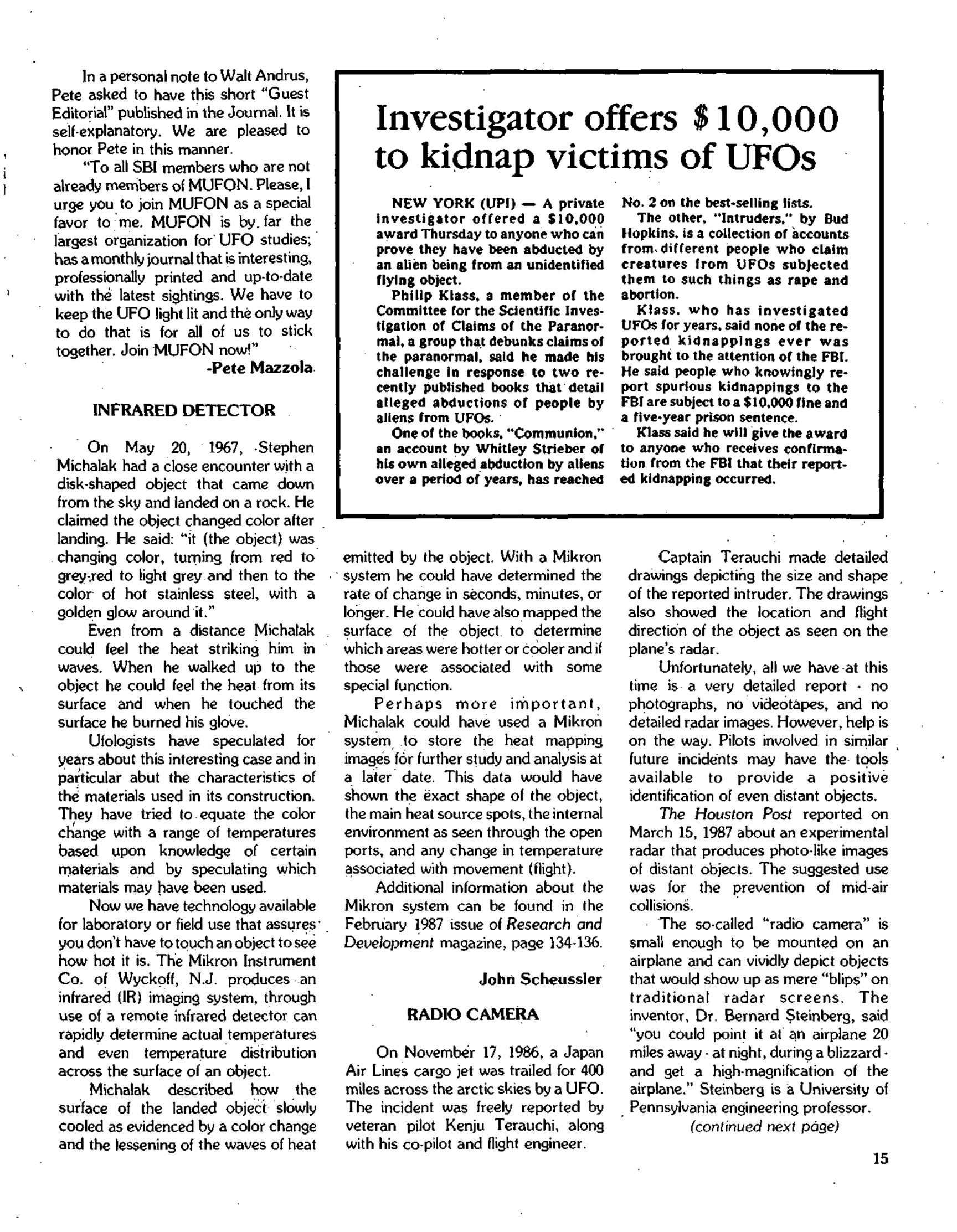 Mufon Ufo Journal 1987 5. May