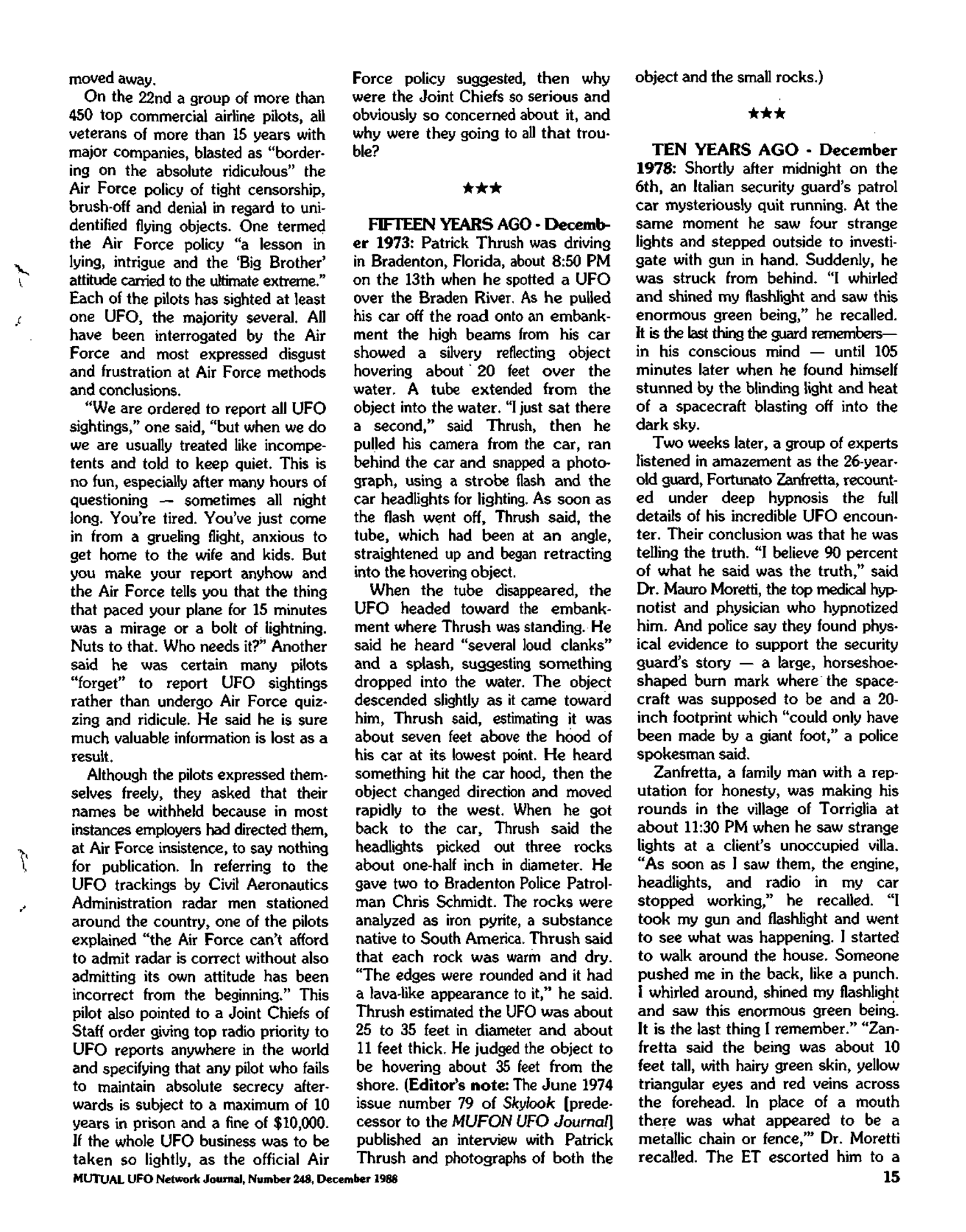 Mufon Ufo Journal 1988 12. December