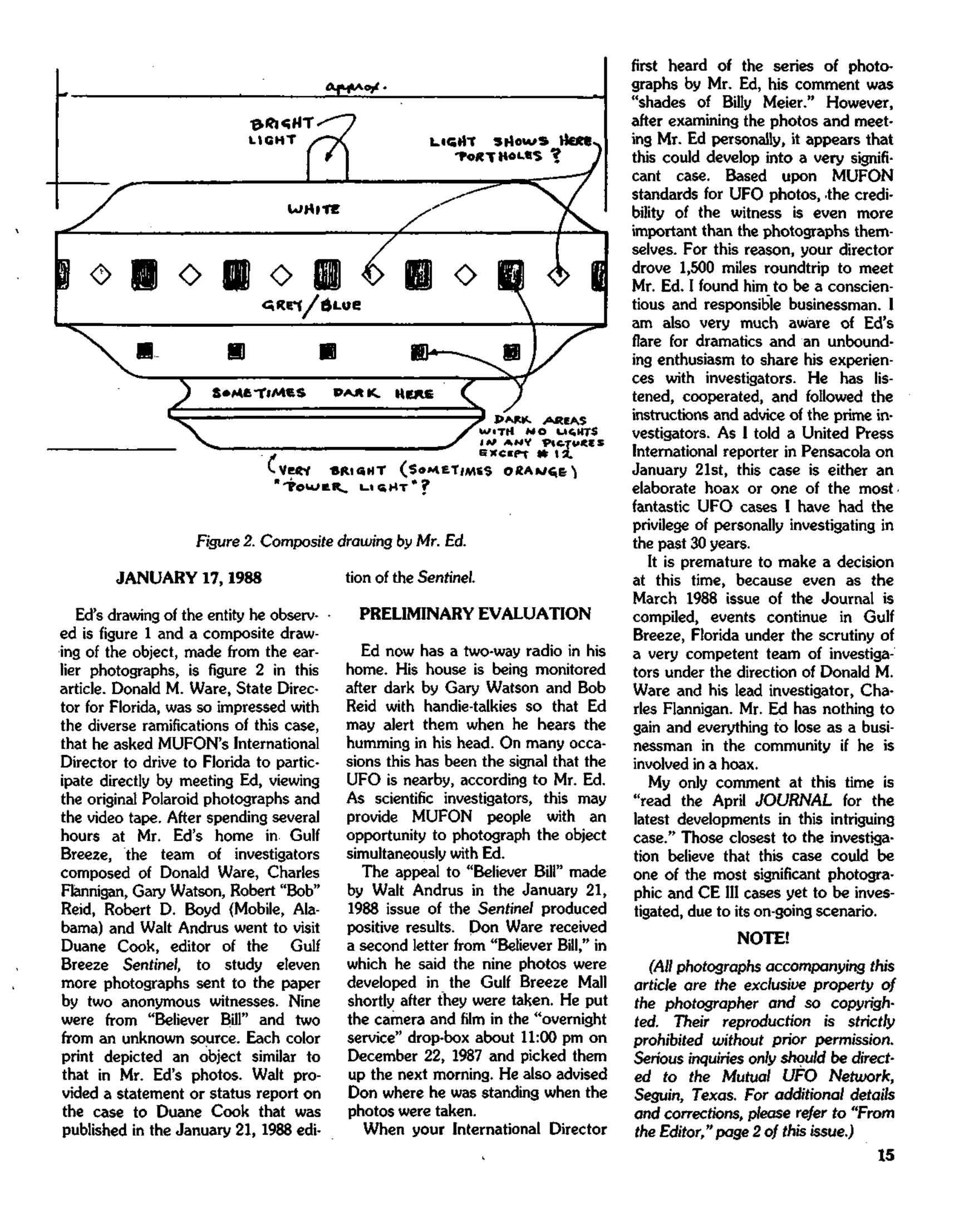 Mufon Ufo Journal 1988 3. March