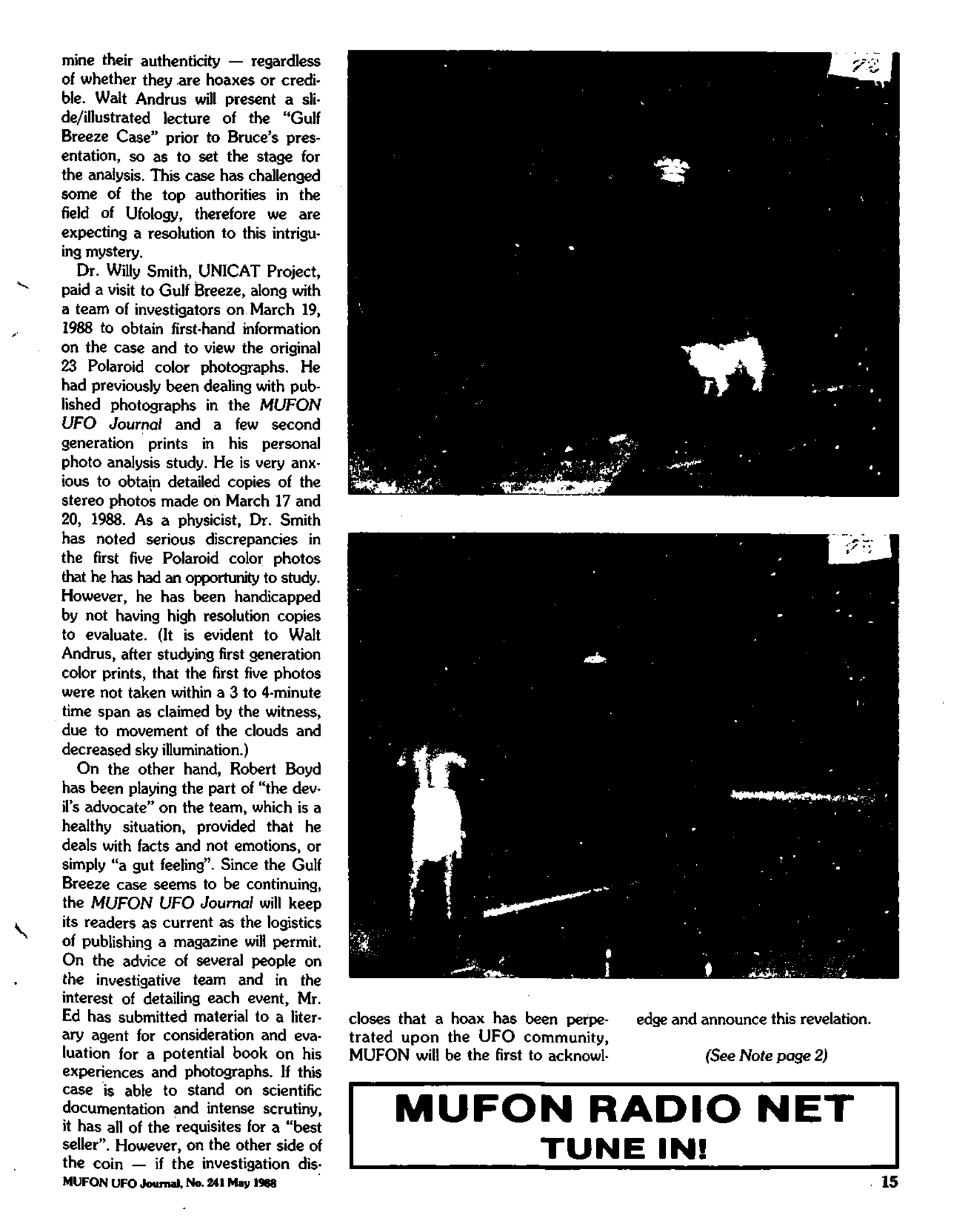 Mufon Ufo Journal 1988 5. May