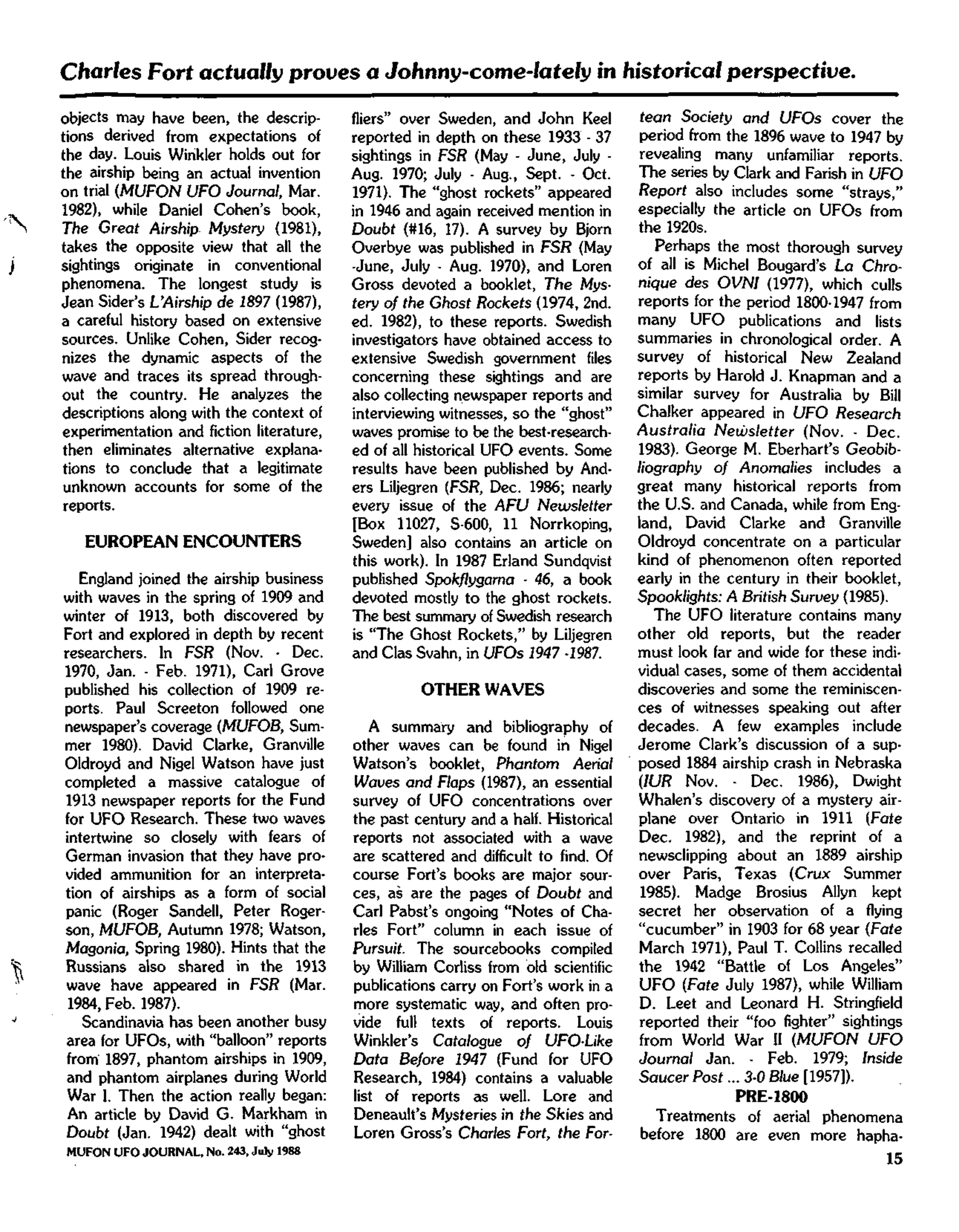 Mufon Ufo Journal 1988 7. July