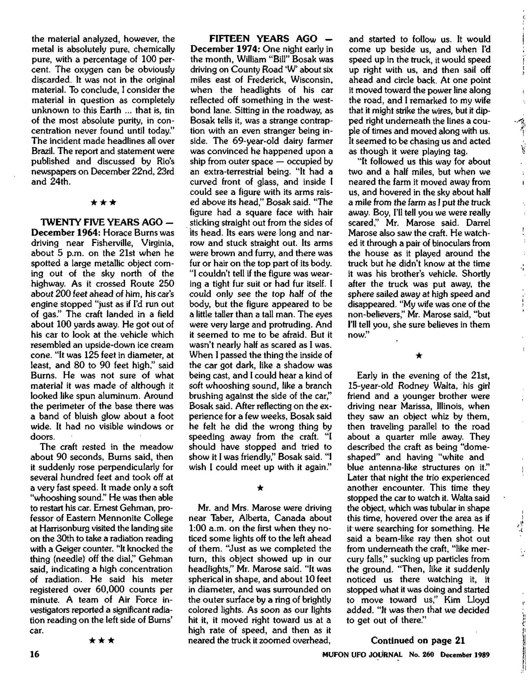 Mufon Ufo Journal 1989 12. December