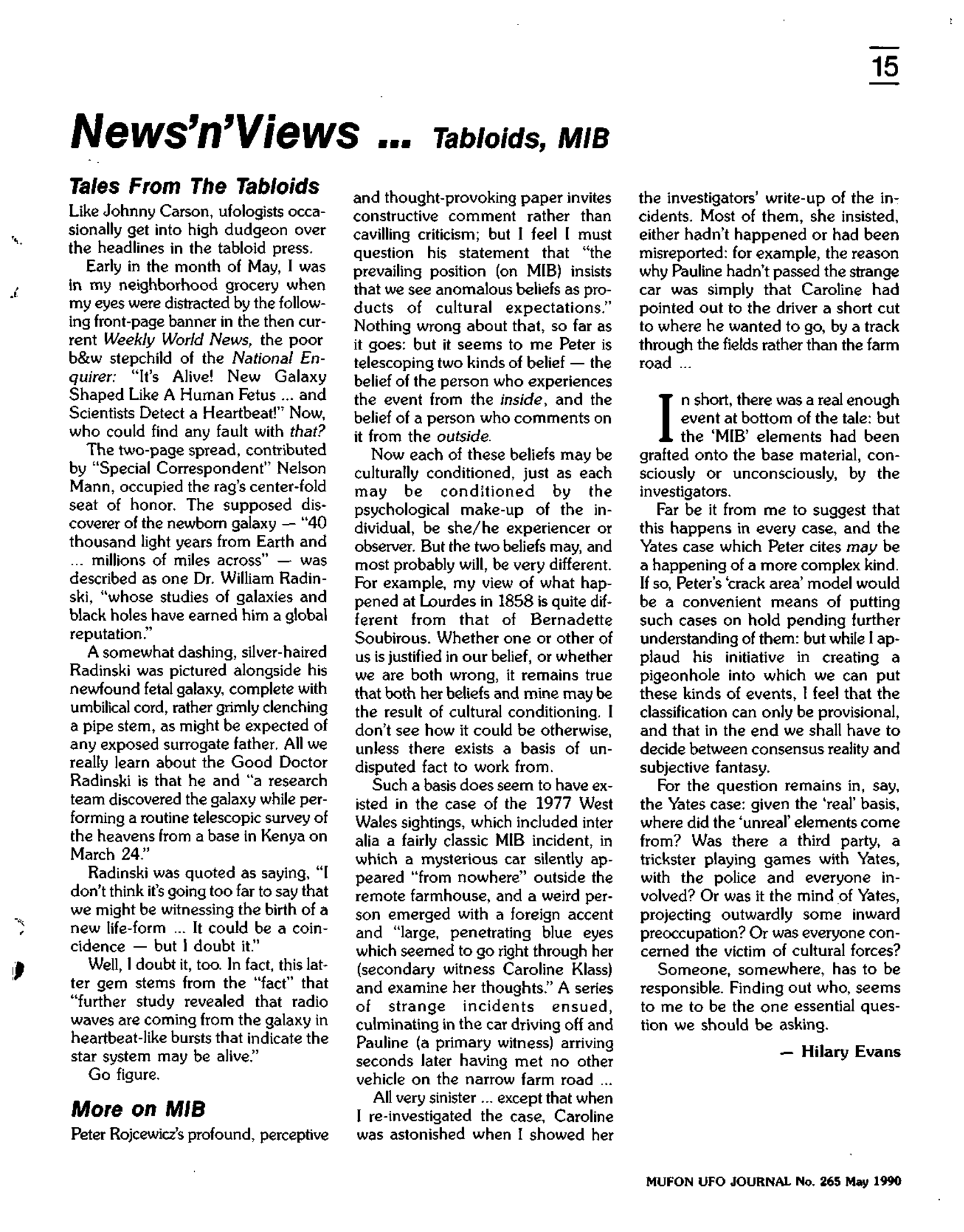 Mufon Ufo Journal 1990 5. May