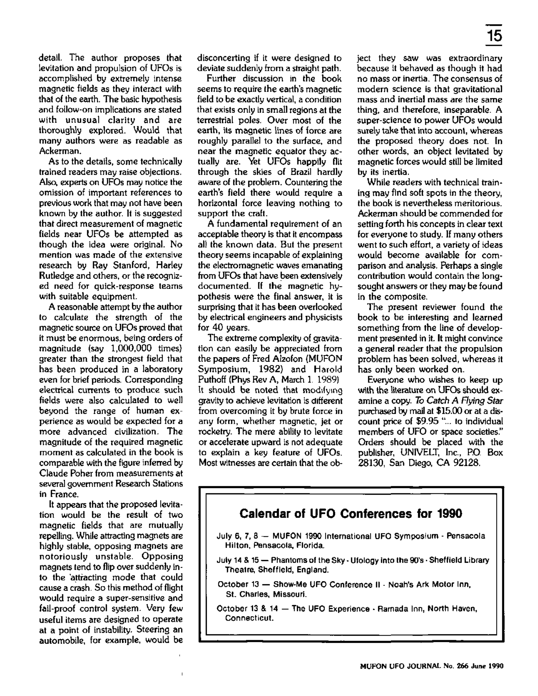 Mufon Ufo Journal 1990 6. June