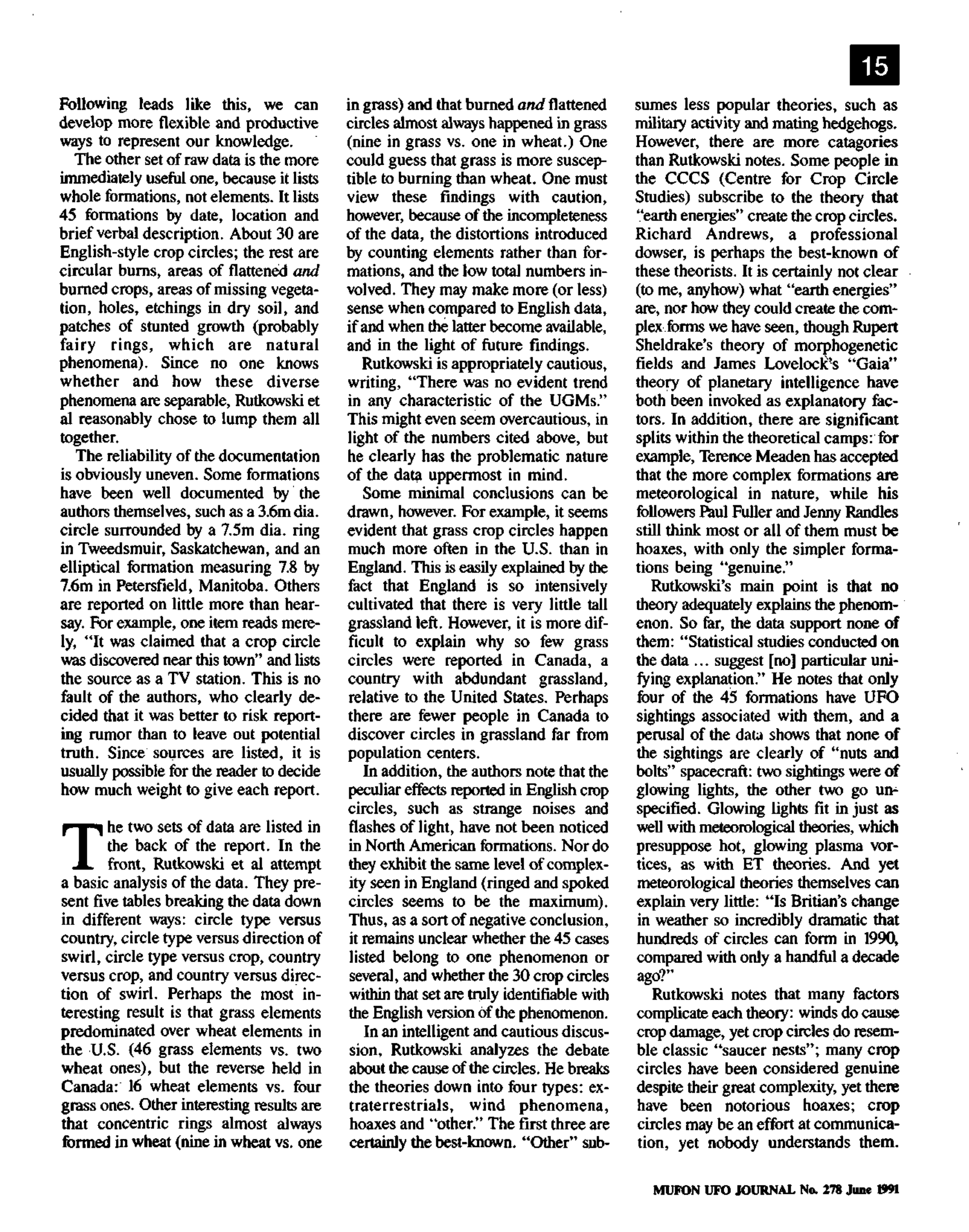 Mufon Ufo Journal 1991 6. June