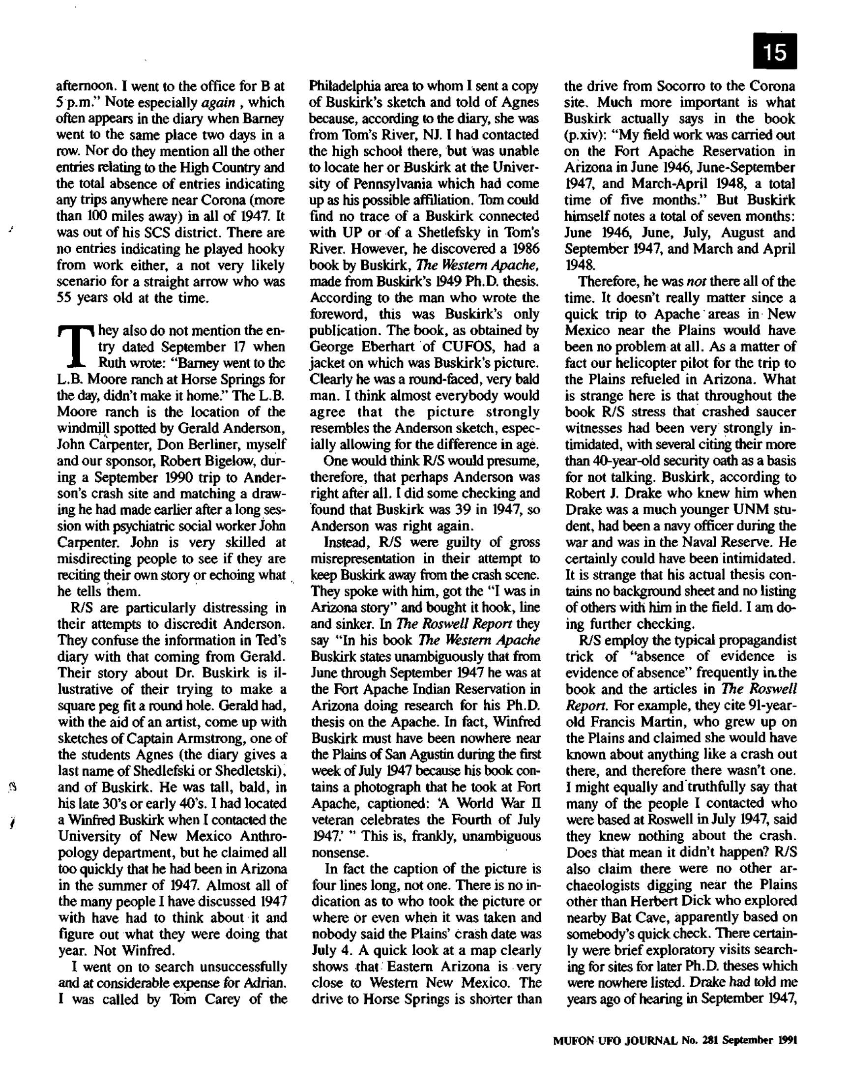 Mufon Ufo Journal 1991 9. September