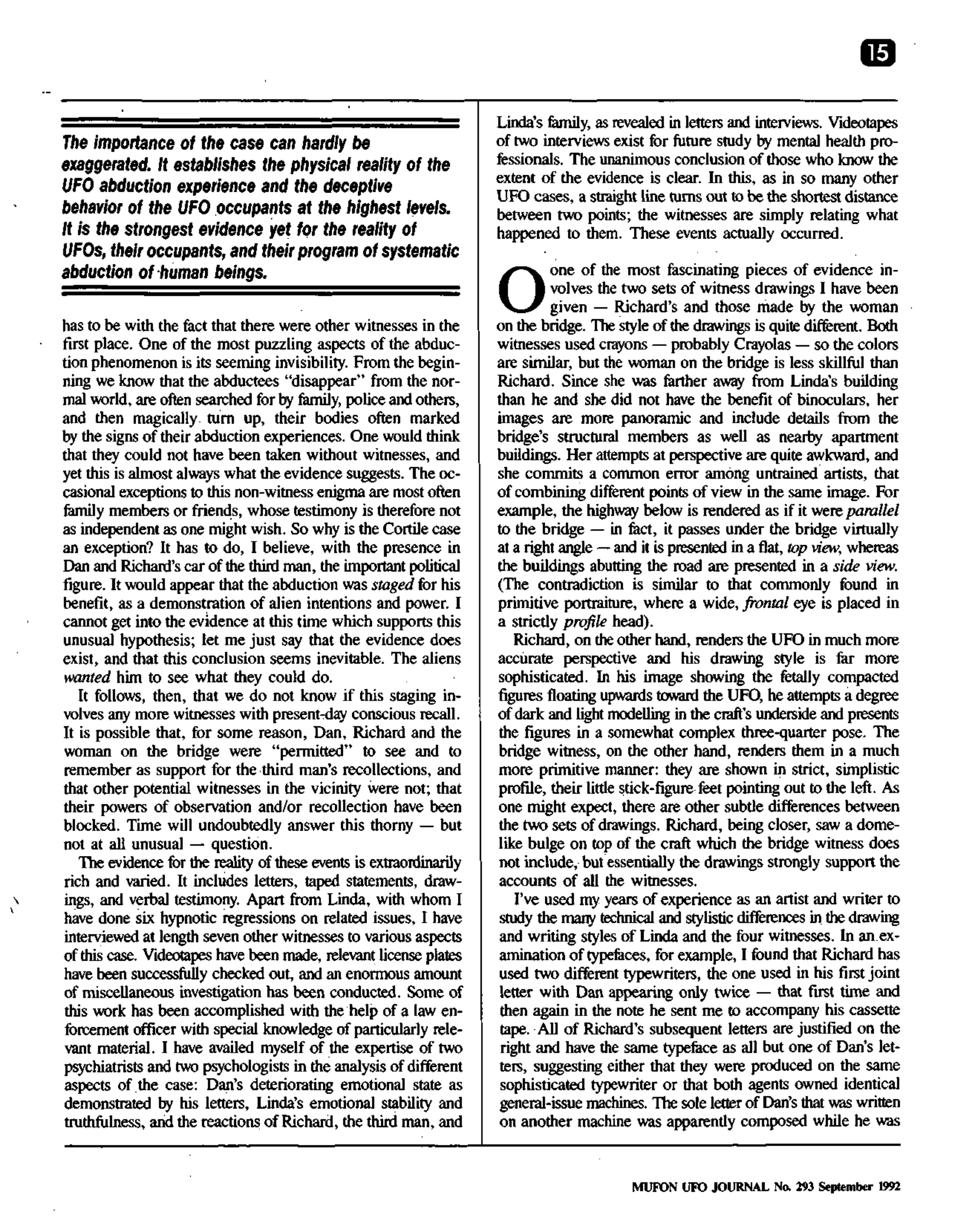 Mufon Ufo Journal 1992 9. September