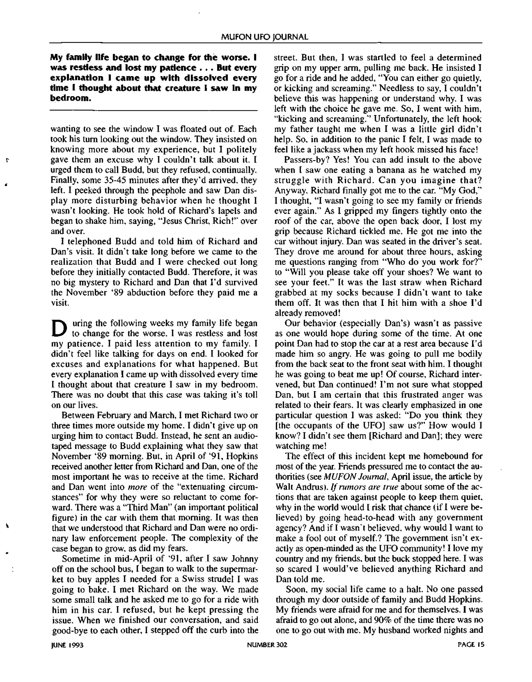 Mufon Ufo Journal 1993 6. June