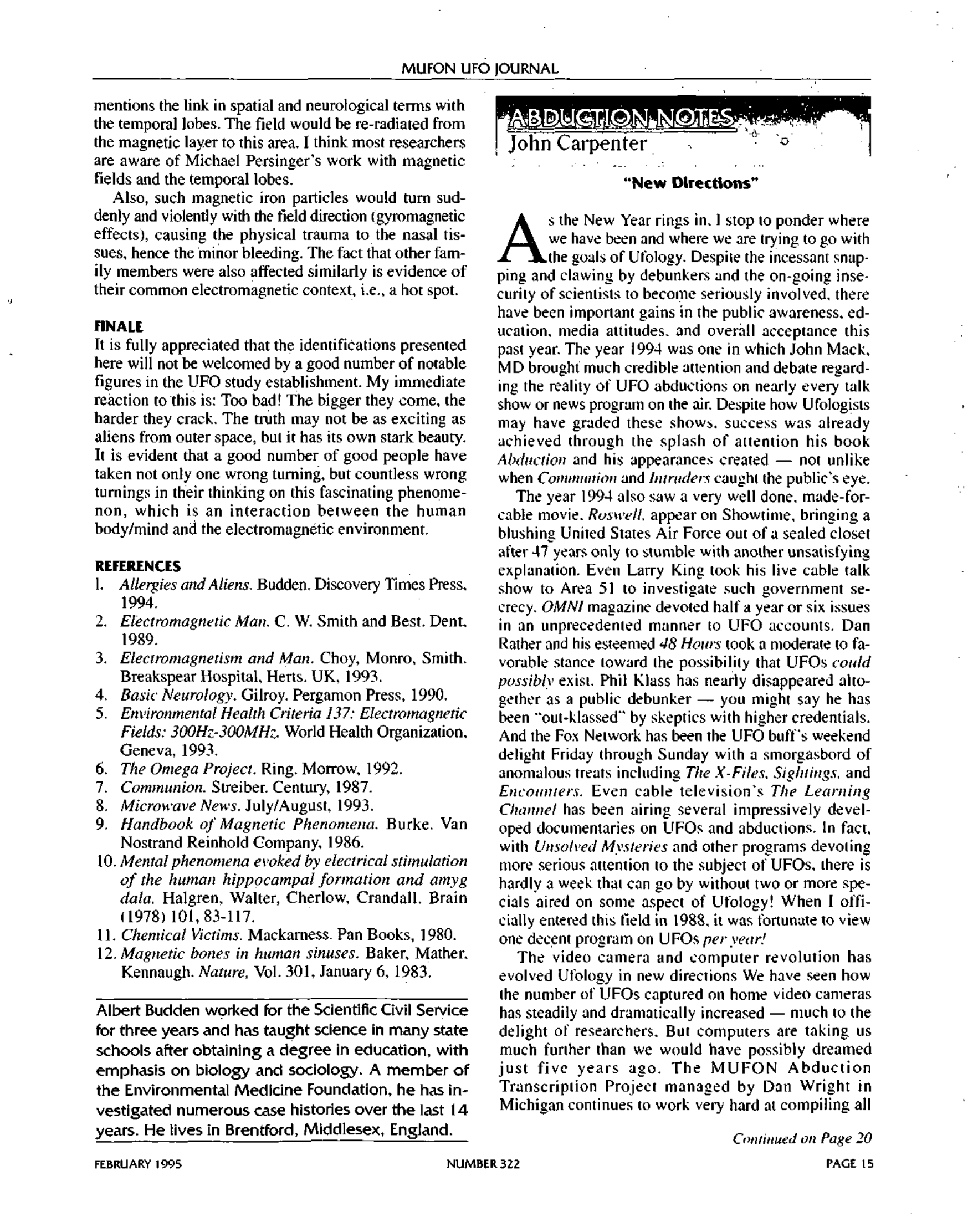 Mufon Ufo Journal 1995 2. February