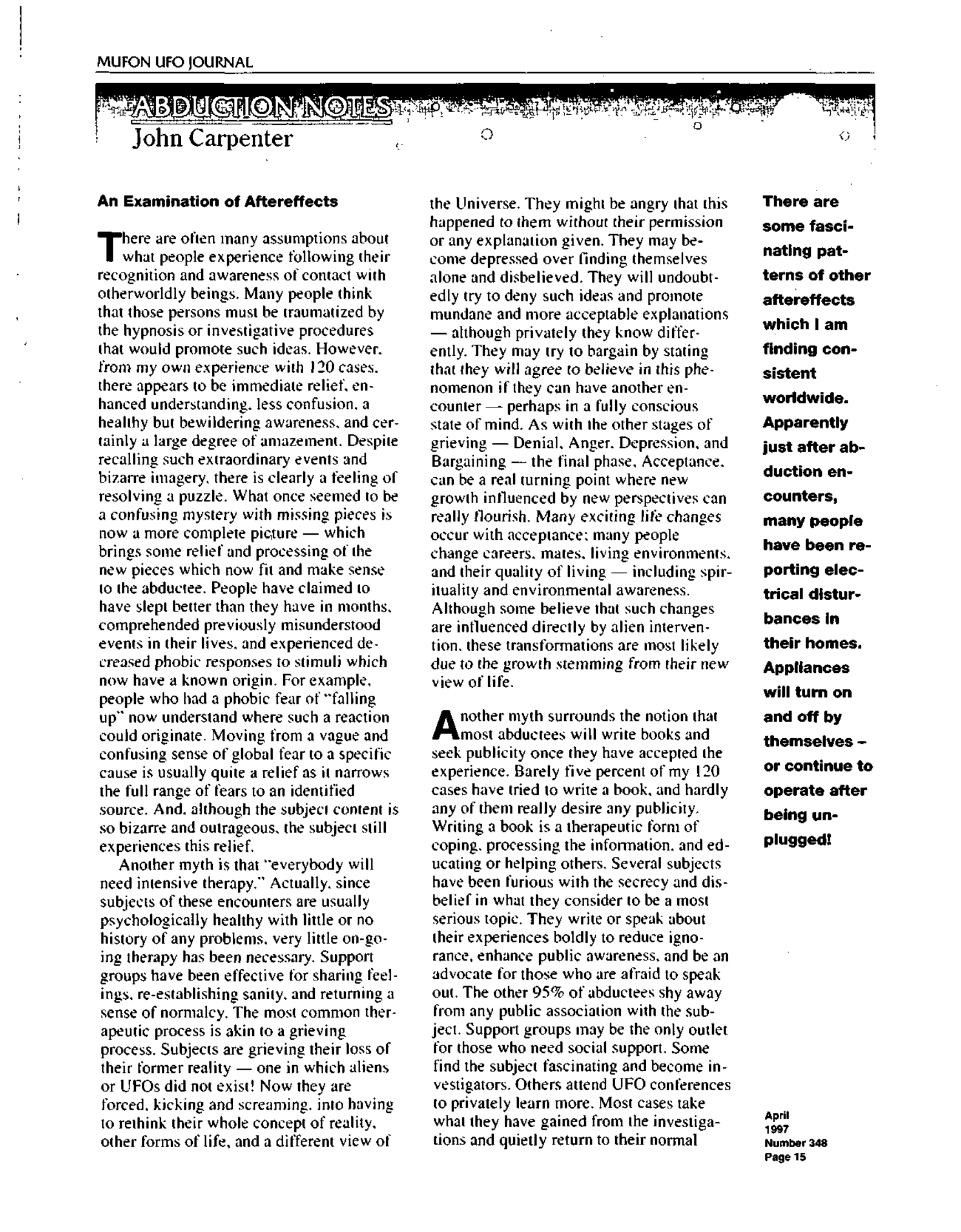 Mufon Ufo Journal 1997 4. April