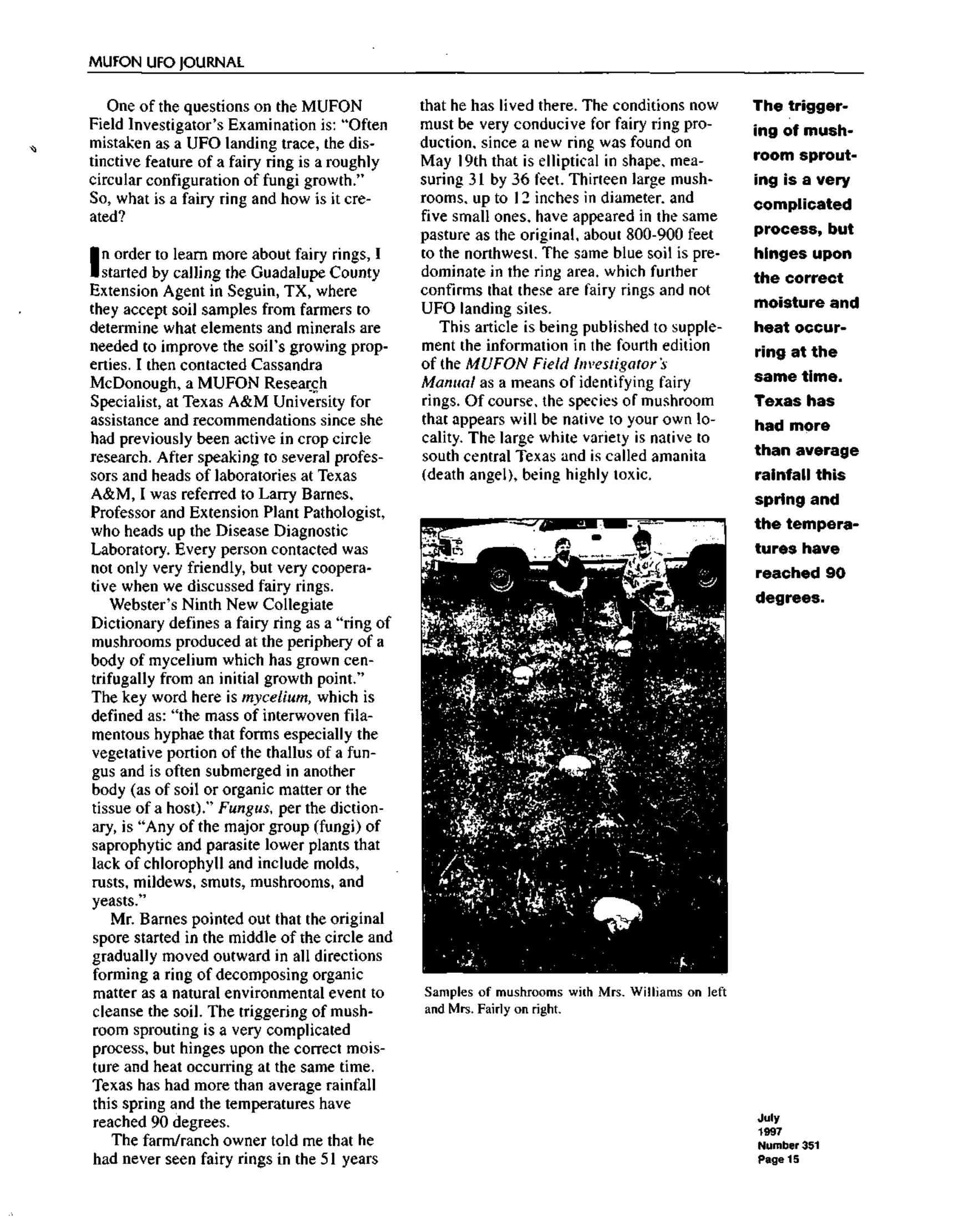 Mufon Ufo Journal 1997 7. July
