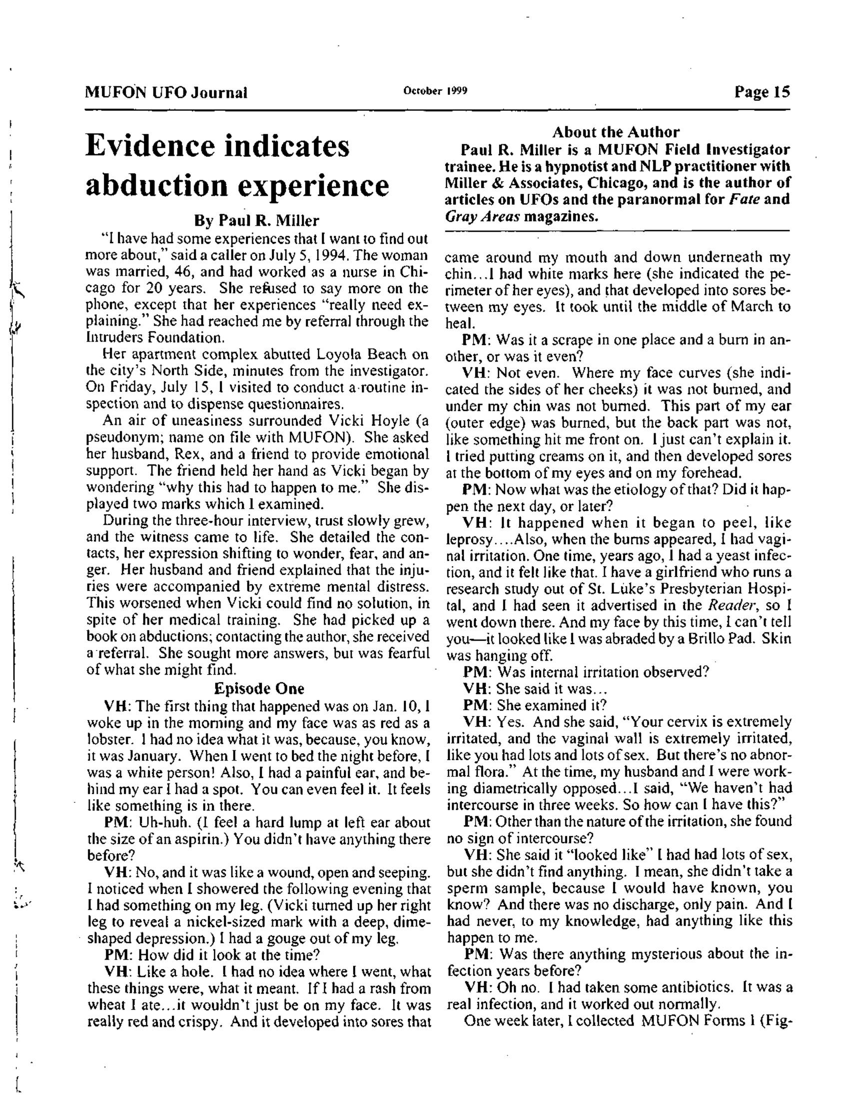 Mufon Ufo Journal 1999 10. October