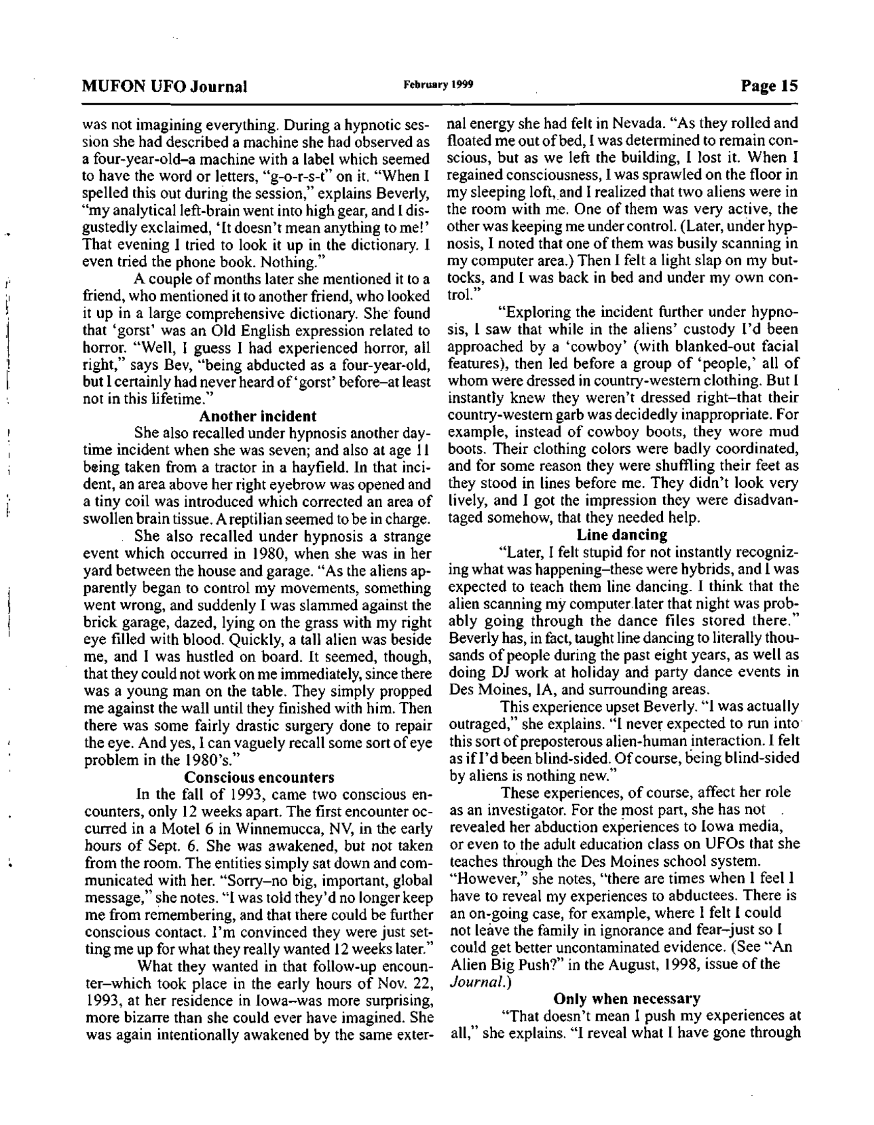 Mufon Ufo Journal 1999 2. February