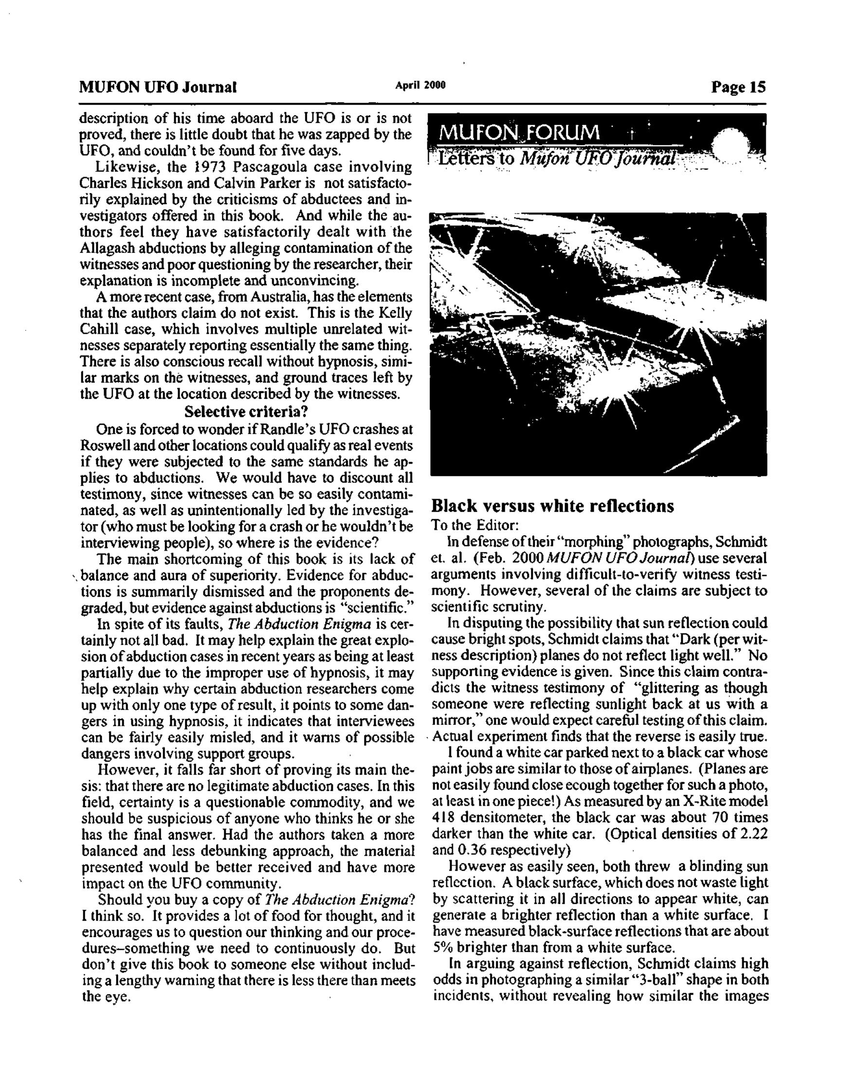Mufon Ufo Journal 2000 4. April
