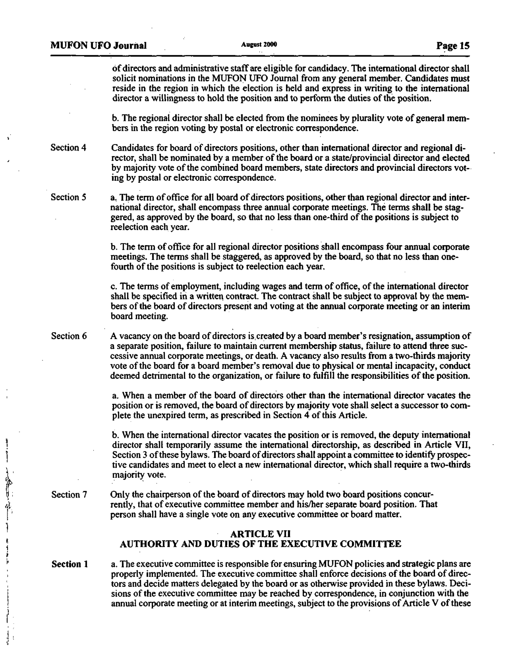 Mufon Ufo Journal 2000 8. August