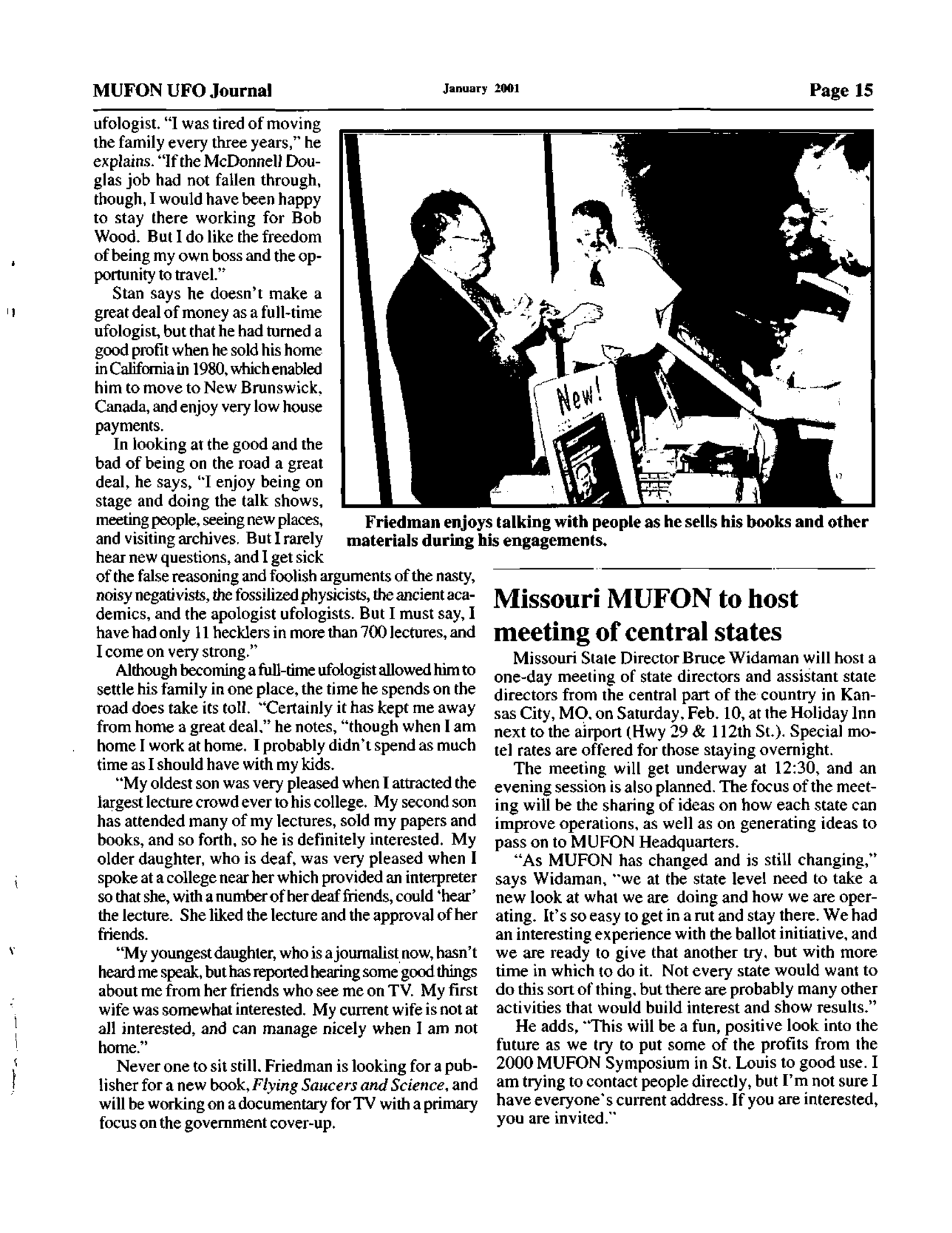 Mufon Ufo Journal 2001 1. January