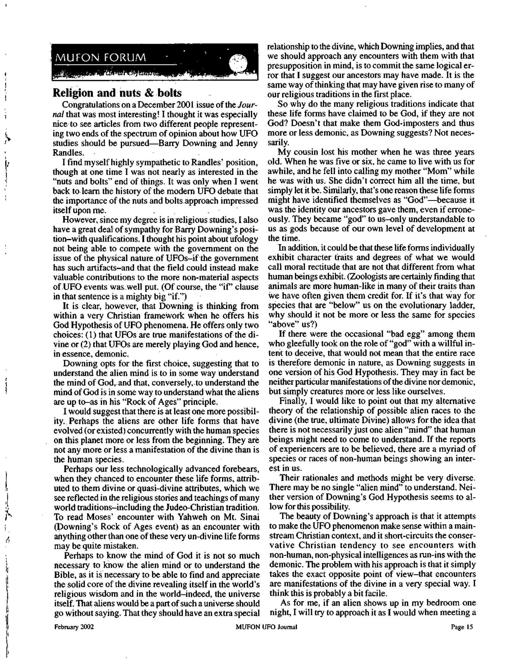 Mufon Ufo Journal 2002 2. February