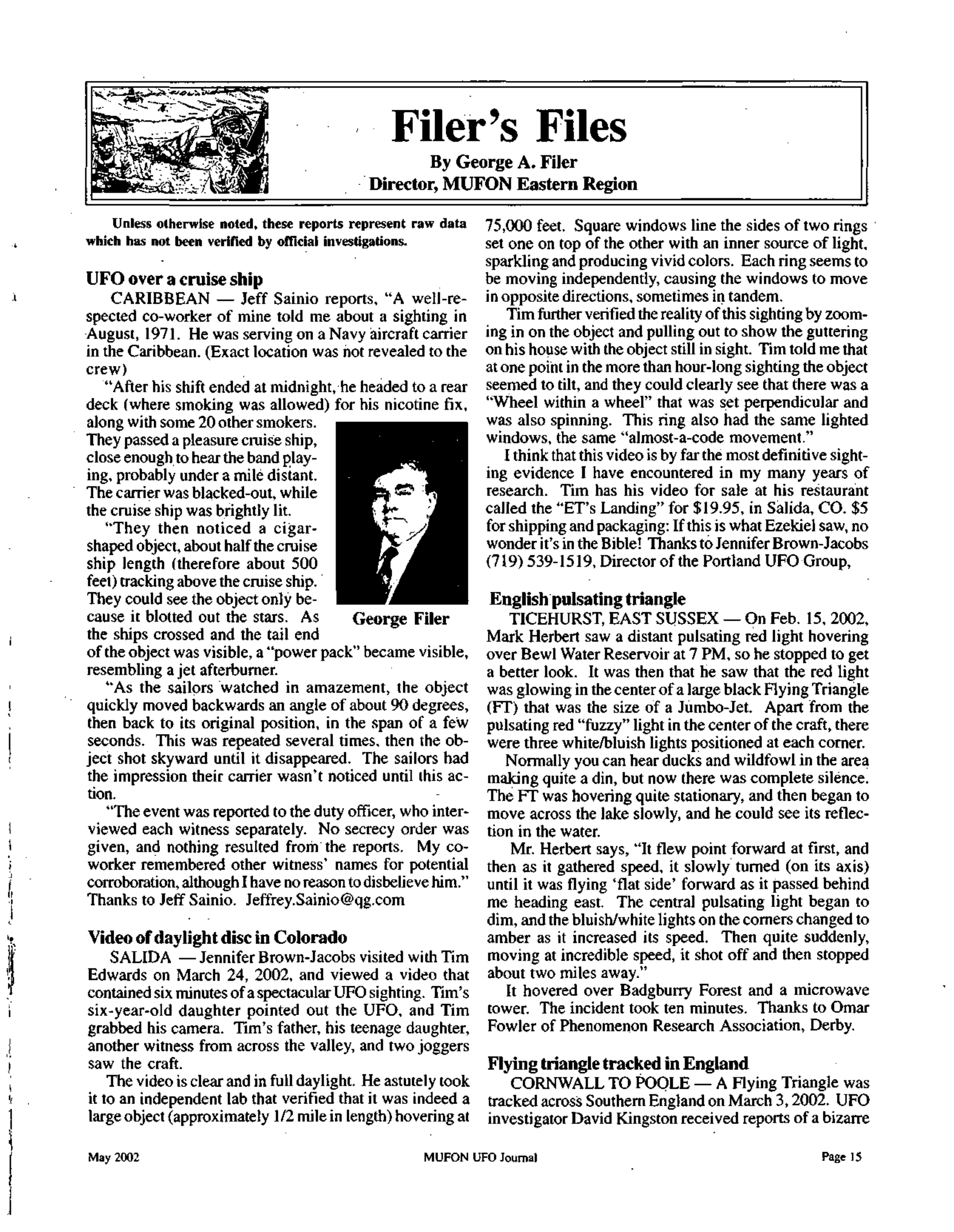 Mufon Ufo Journal 2002 5. May