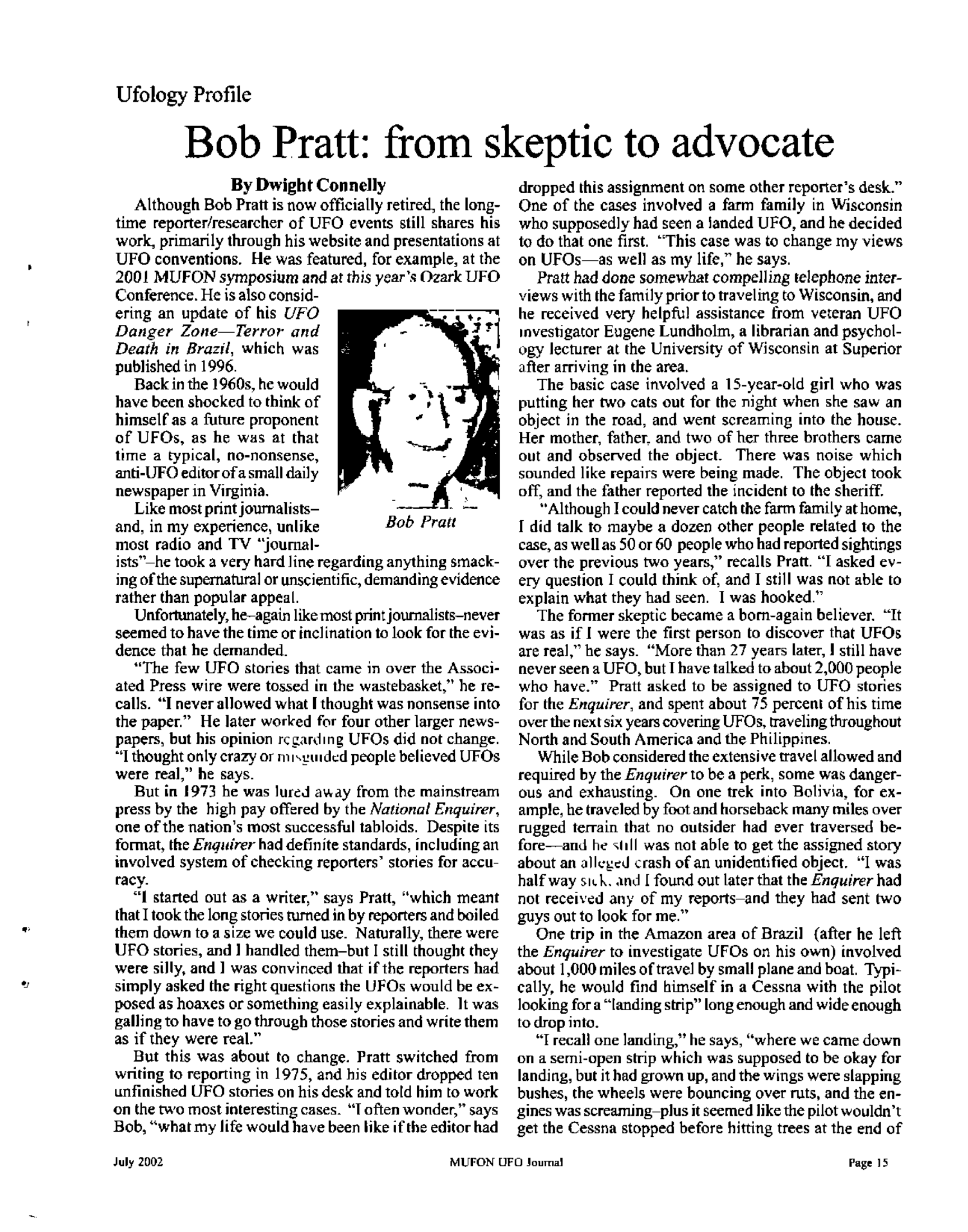 Mufon Ufo Journal 2002 7. July