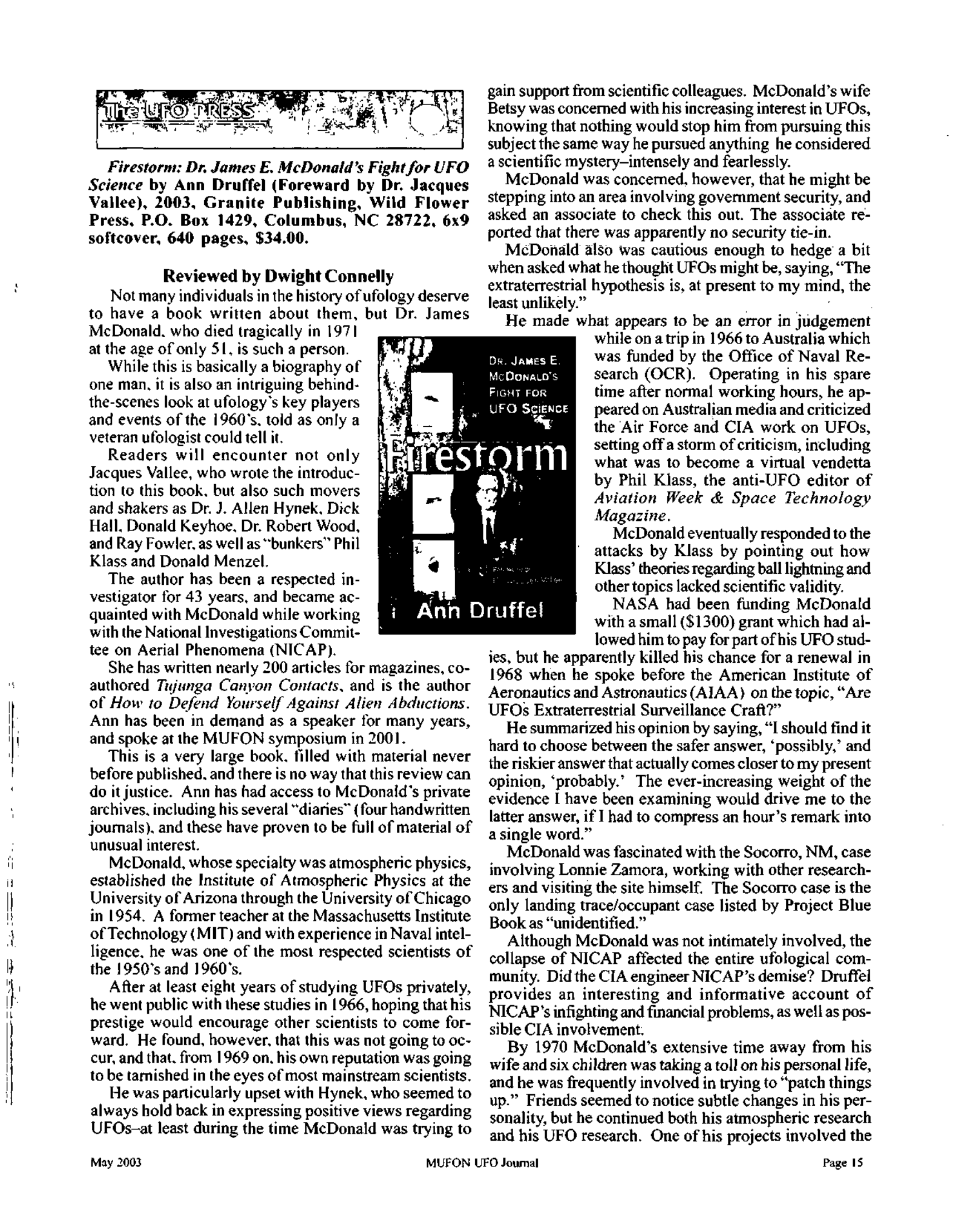 Mufon Ufo Journal 2003 5. May