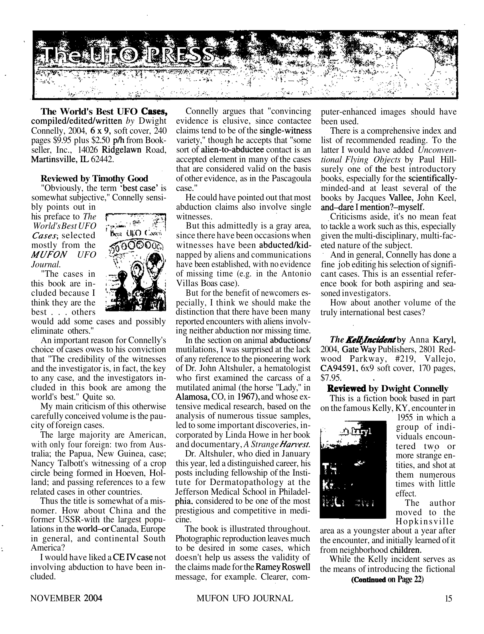 Mufon Ufo Journal 2004 11. November