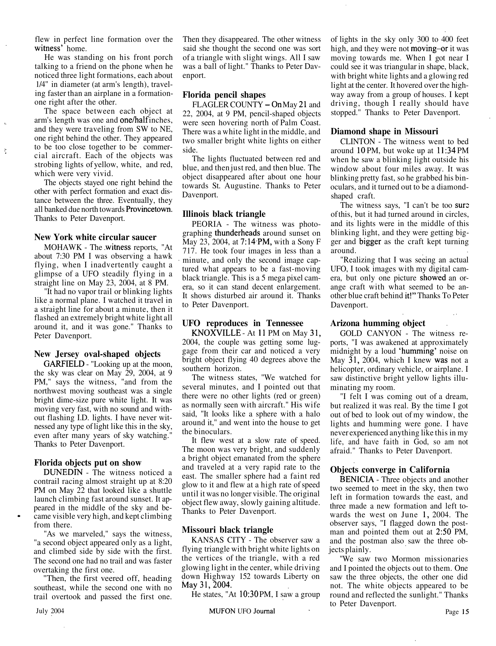 Mufon Ufo Journal 2004 7. July