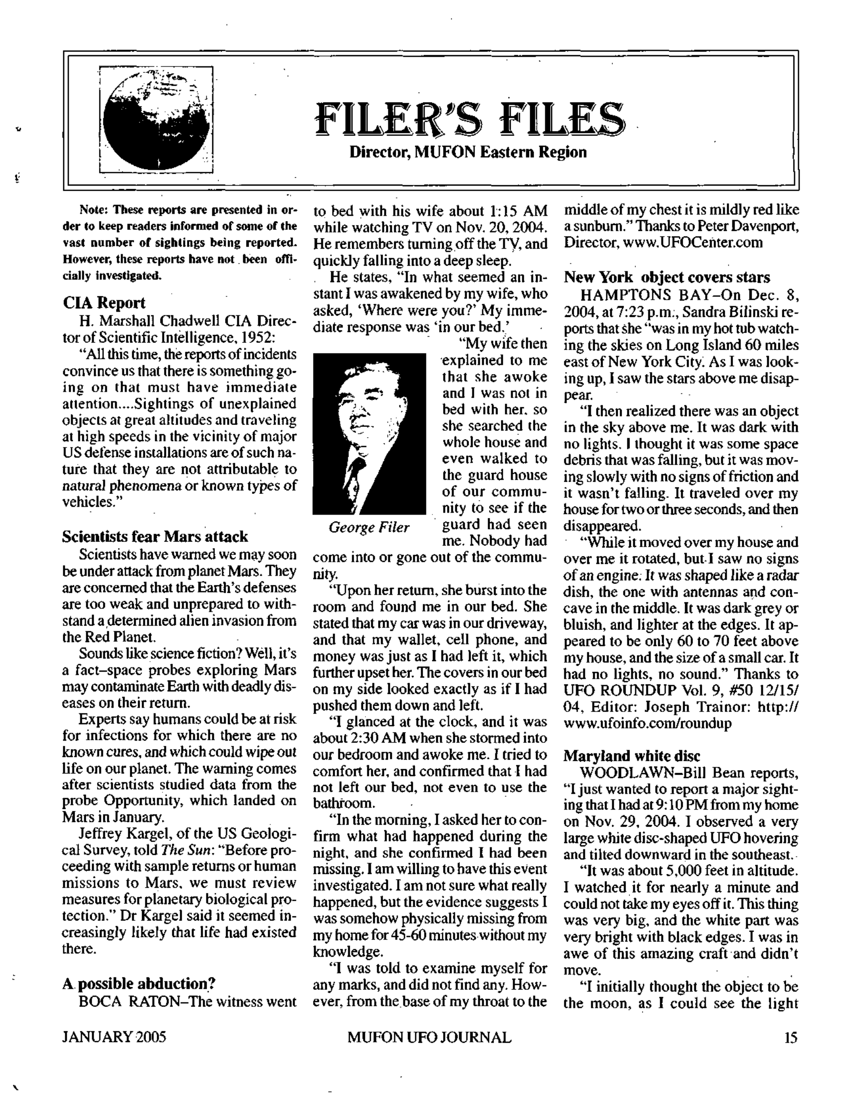 Mufon Ufo Journal 2005 1. January