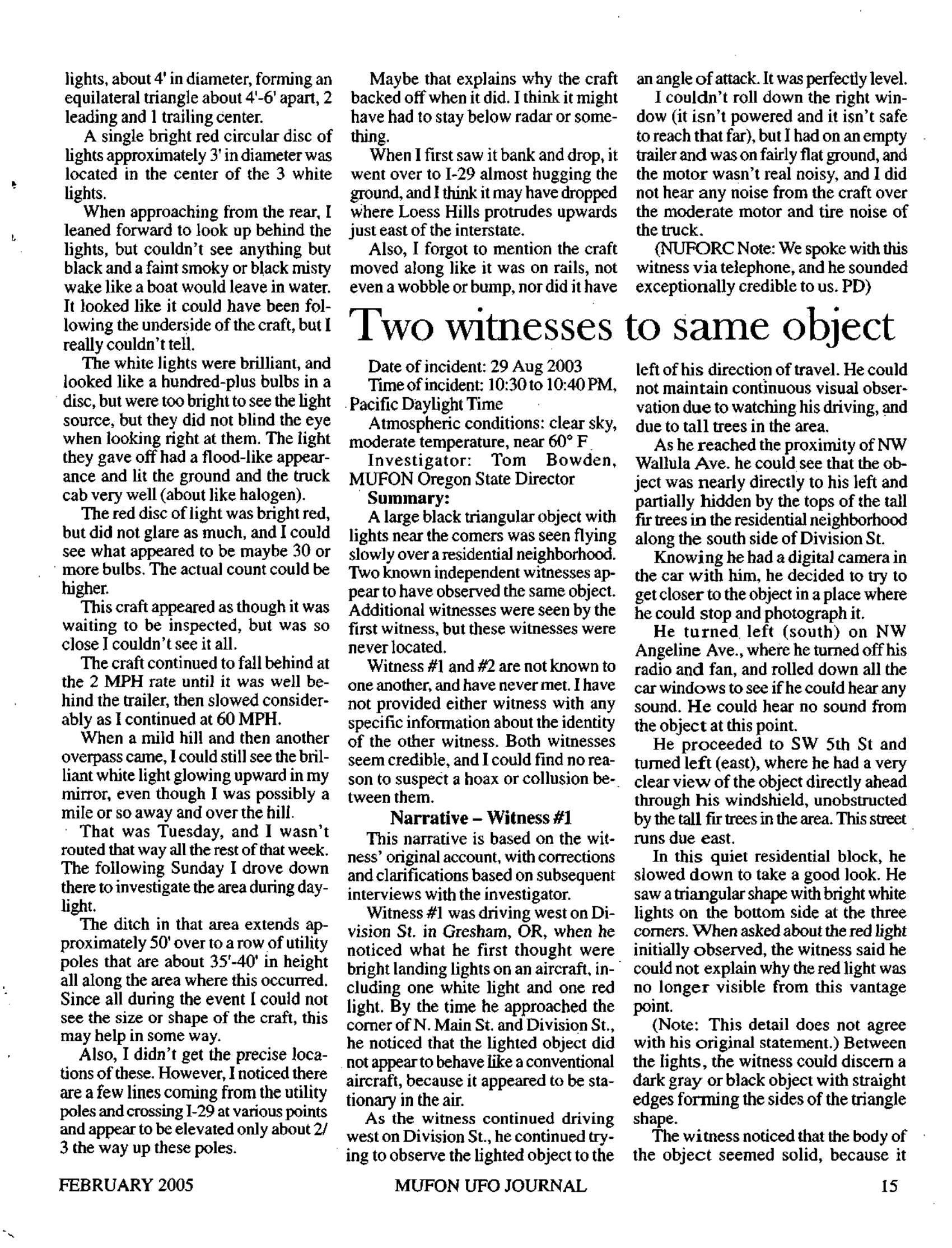 Mufon Ufo Journal 2005 2. February