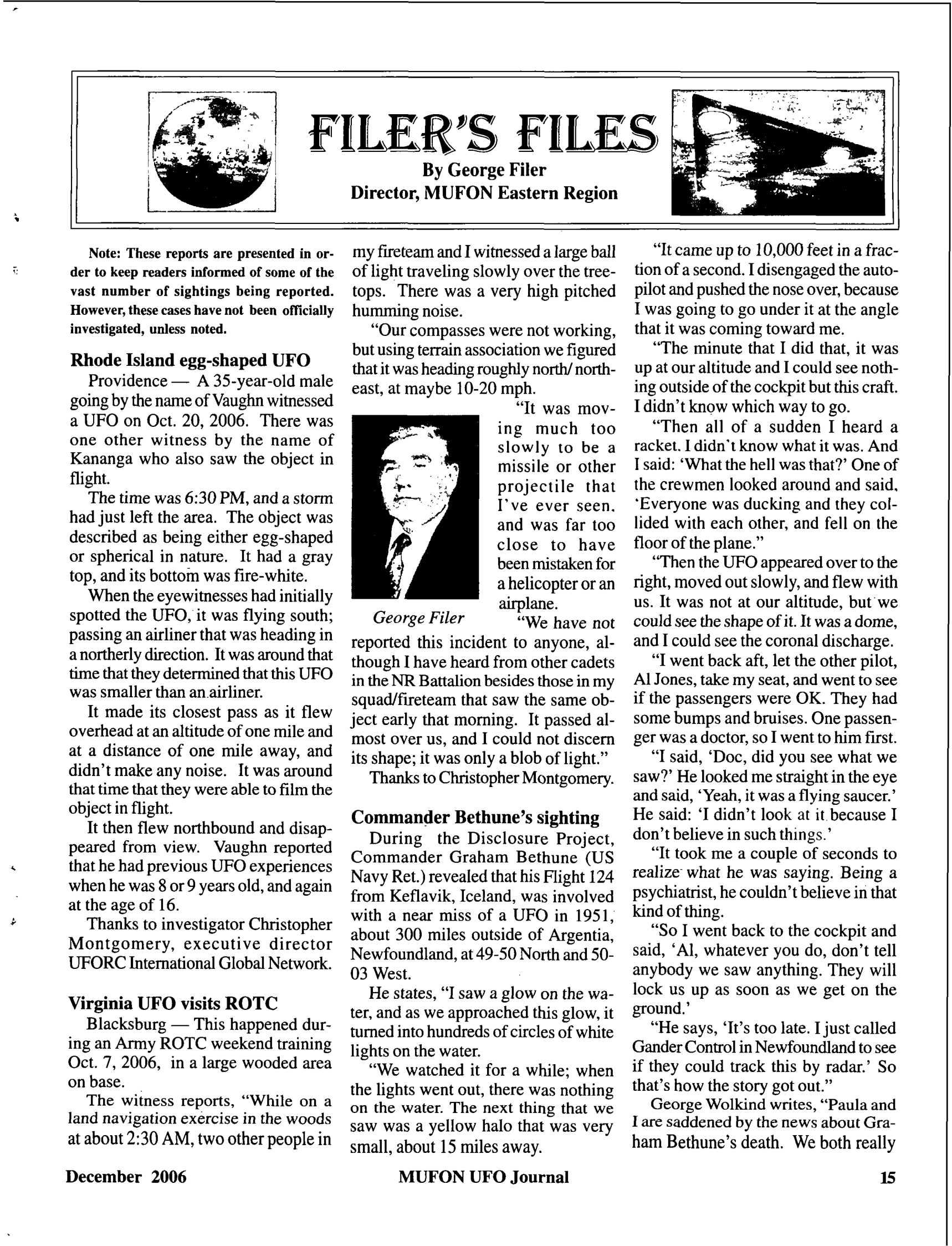 Mufon Ufo Journal 2006 12. December