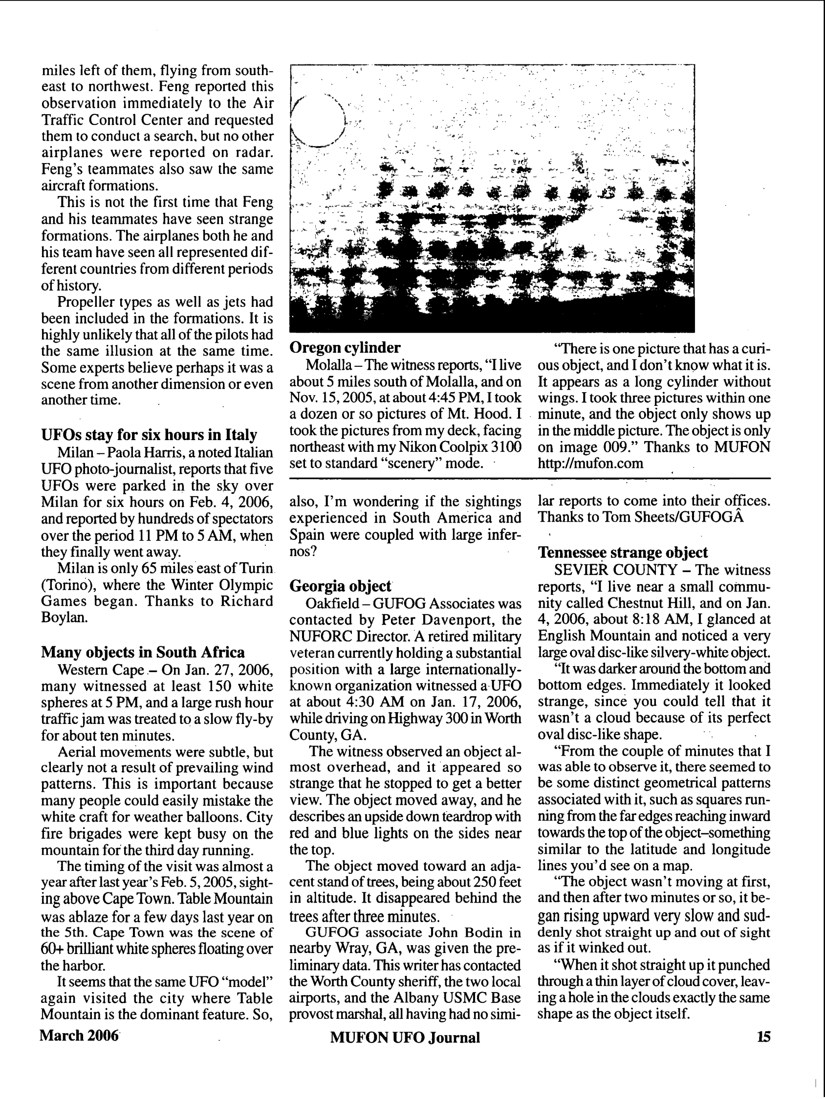 Mufon Ufo Journal 2006 3. March