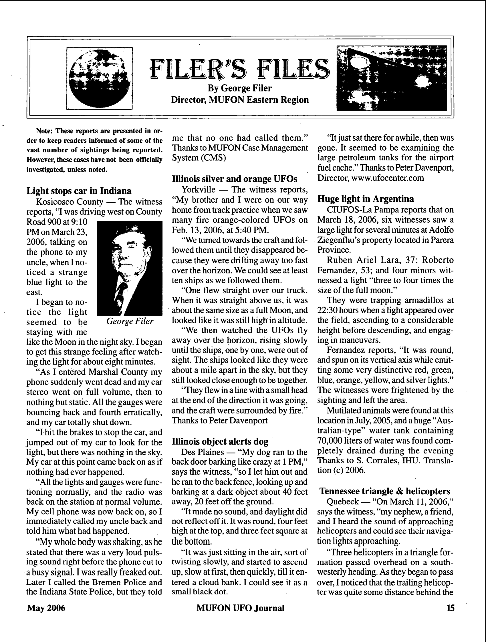 Mufon Ufo Journal 2006 5. May