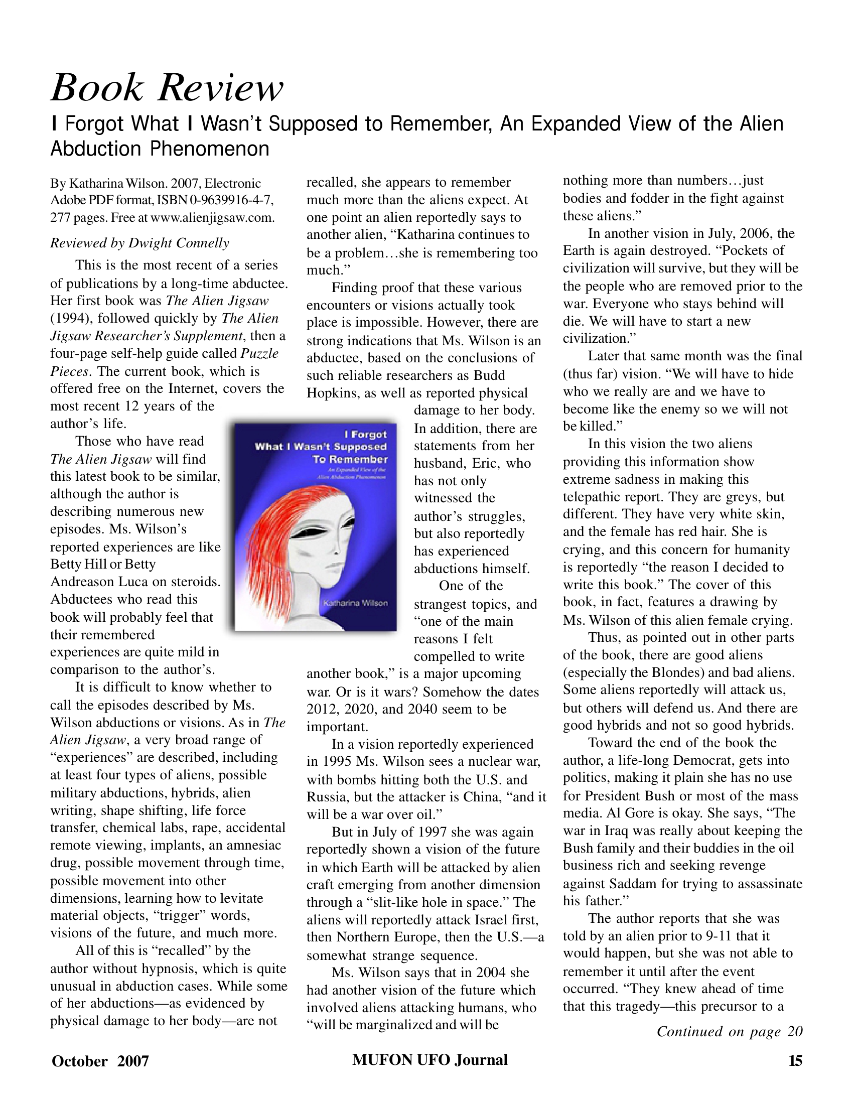 Mufon Ufo Journal 2007 10. October