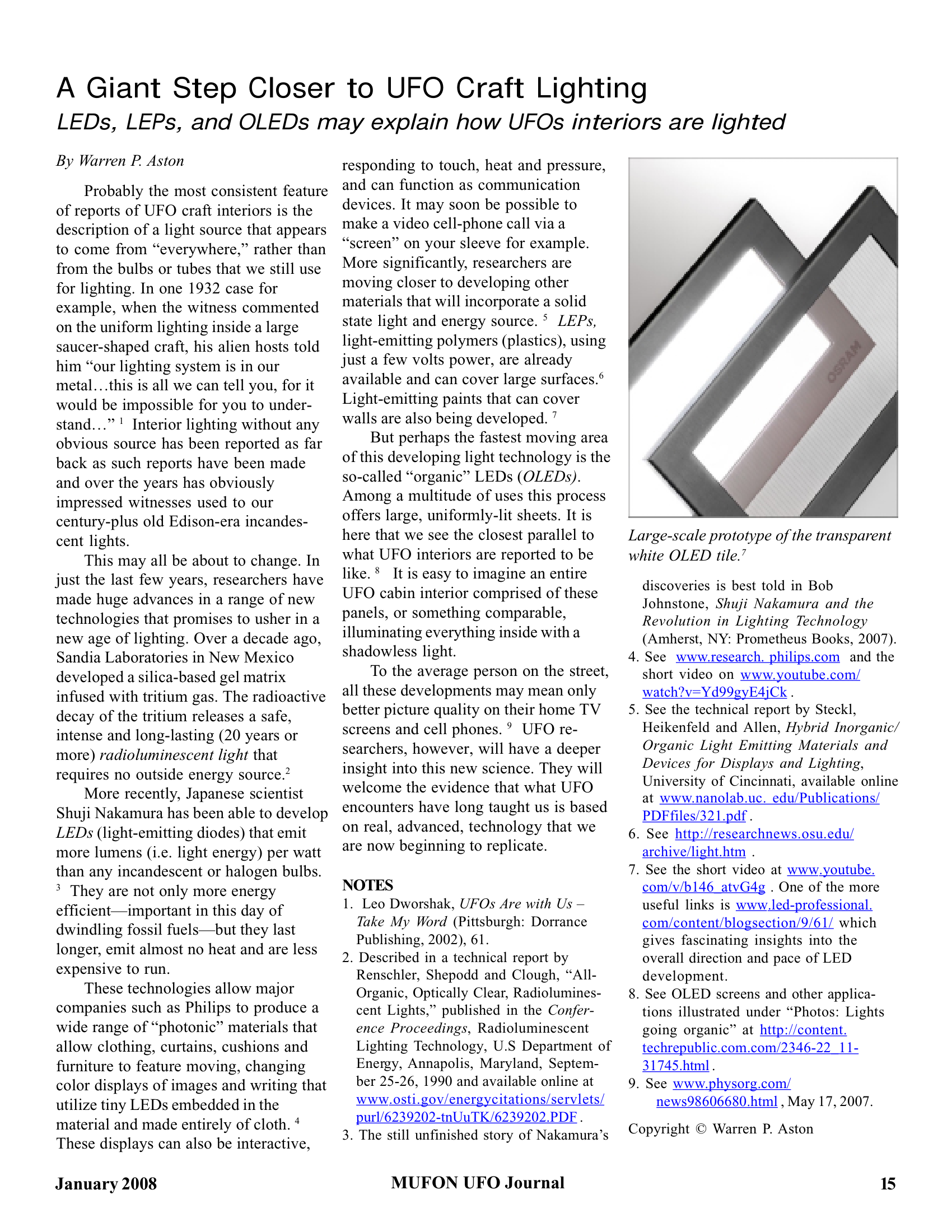 Mufon Ufo Journal 2008 1 January