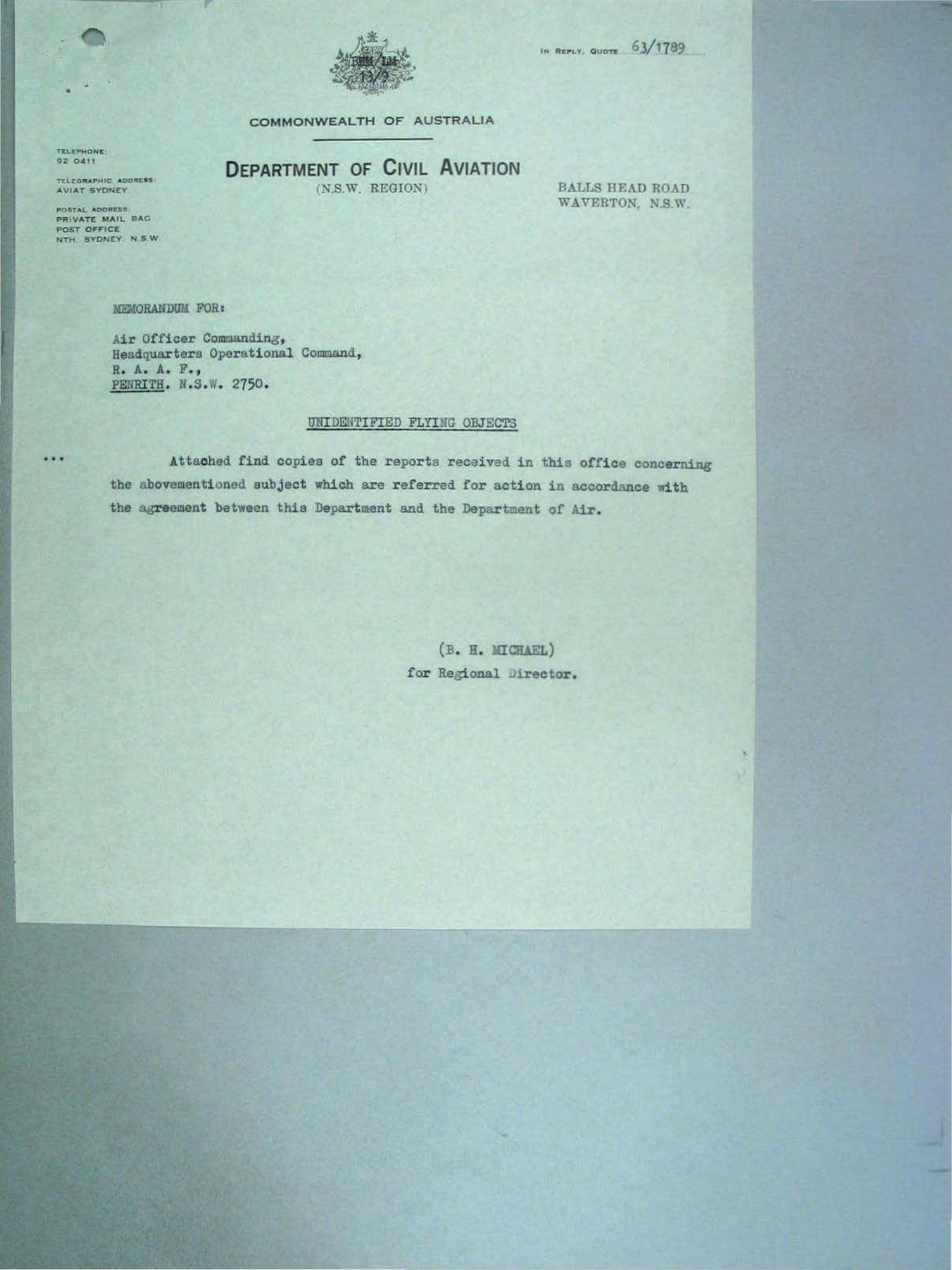 Australia Ufo Disclosure 13, 251P File A703 580 1 1 Part 8 646552