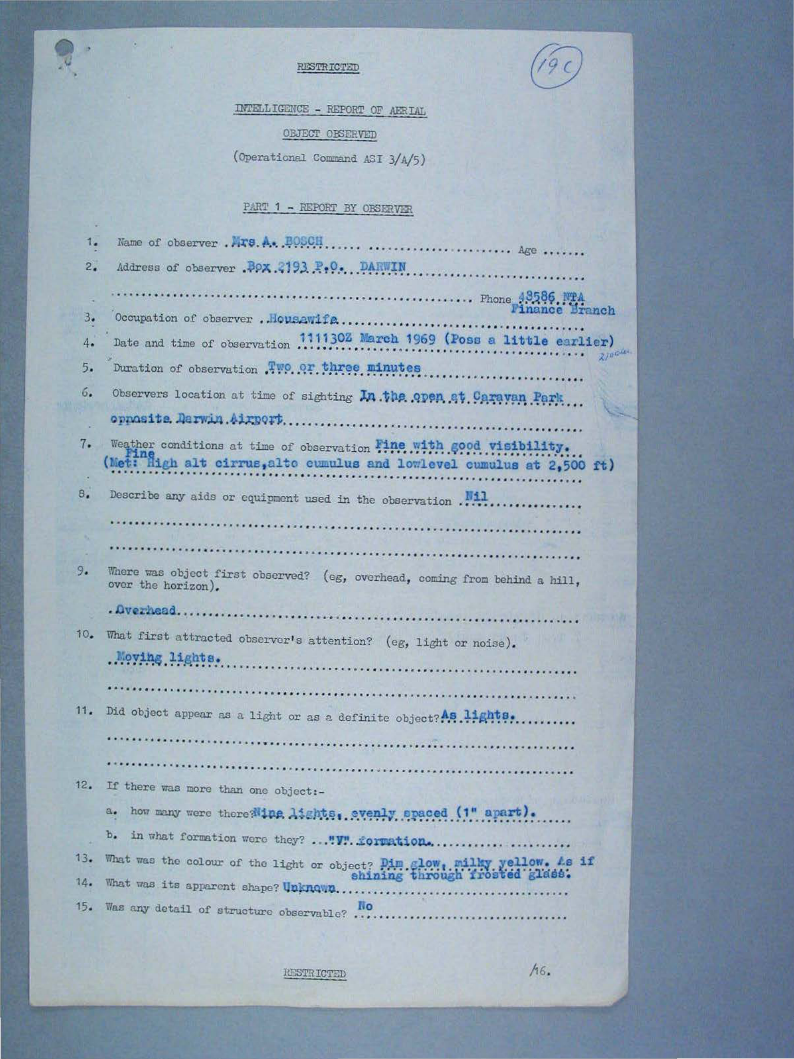 Australia Ufo Disclosure 16, 276P File A703 580 1 1 Part 11 646558