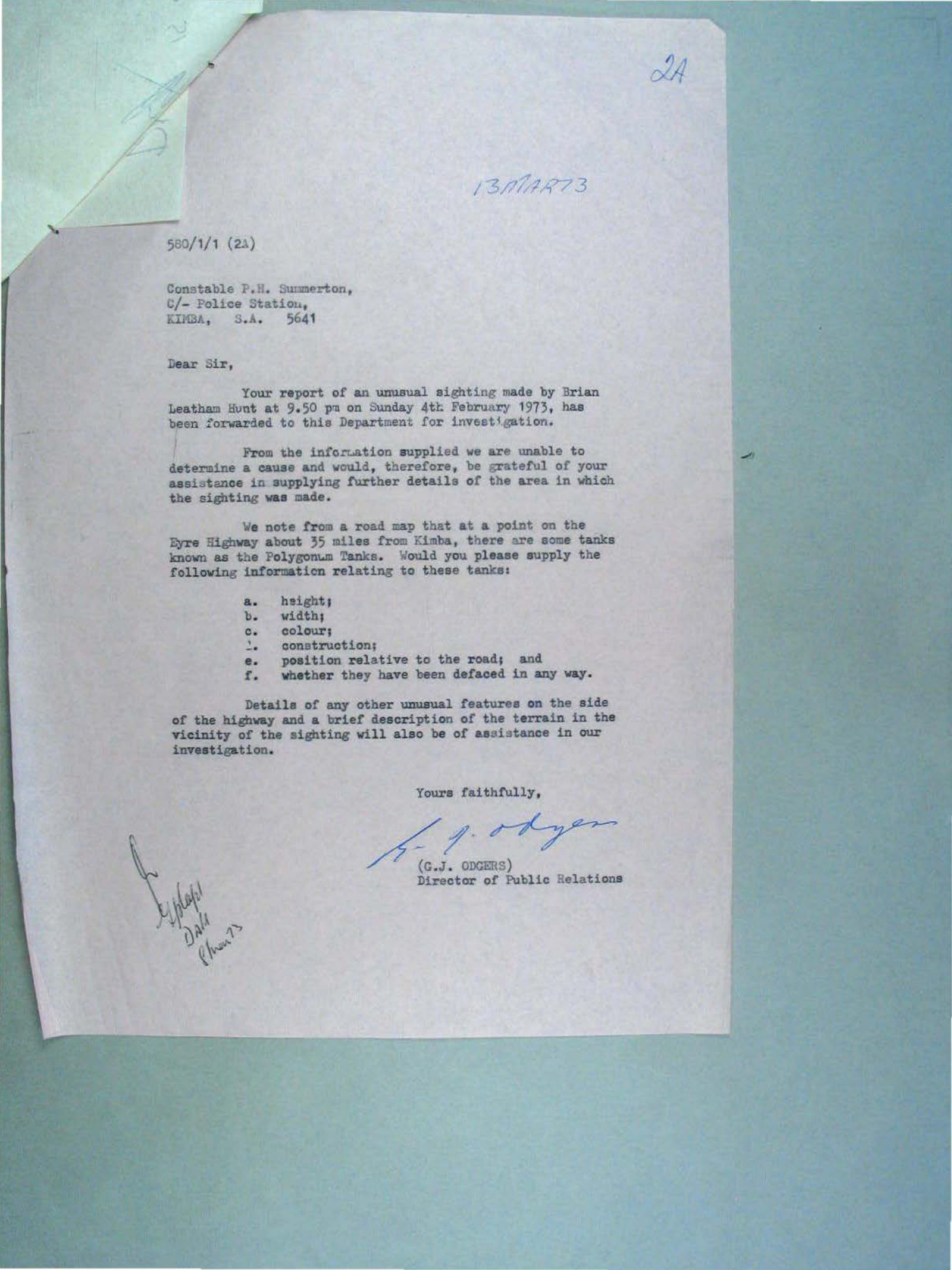 Australia Ufo Disclosure 25, 178P File A703 580 1 1 Part 21 646579