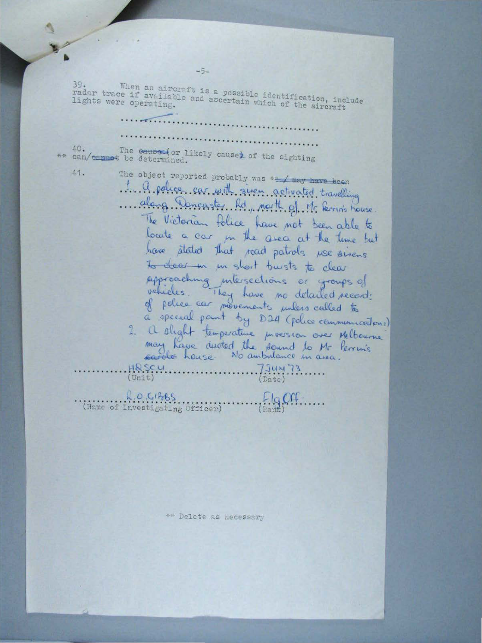 Australia Ufo Disclosure 28, 167P File A703 580 1 1 Part 24 646583