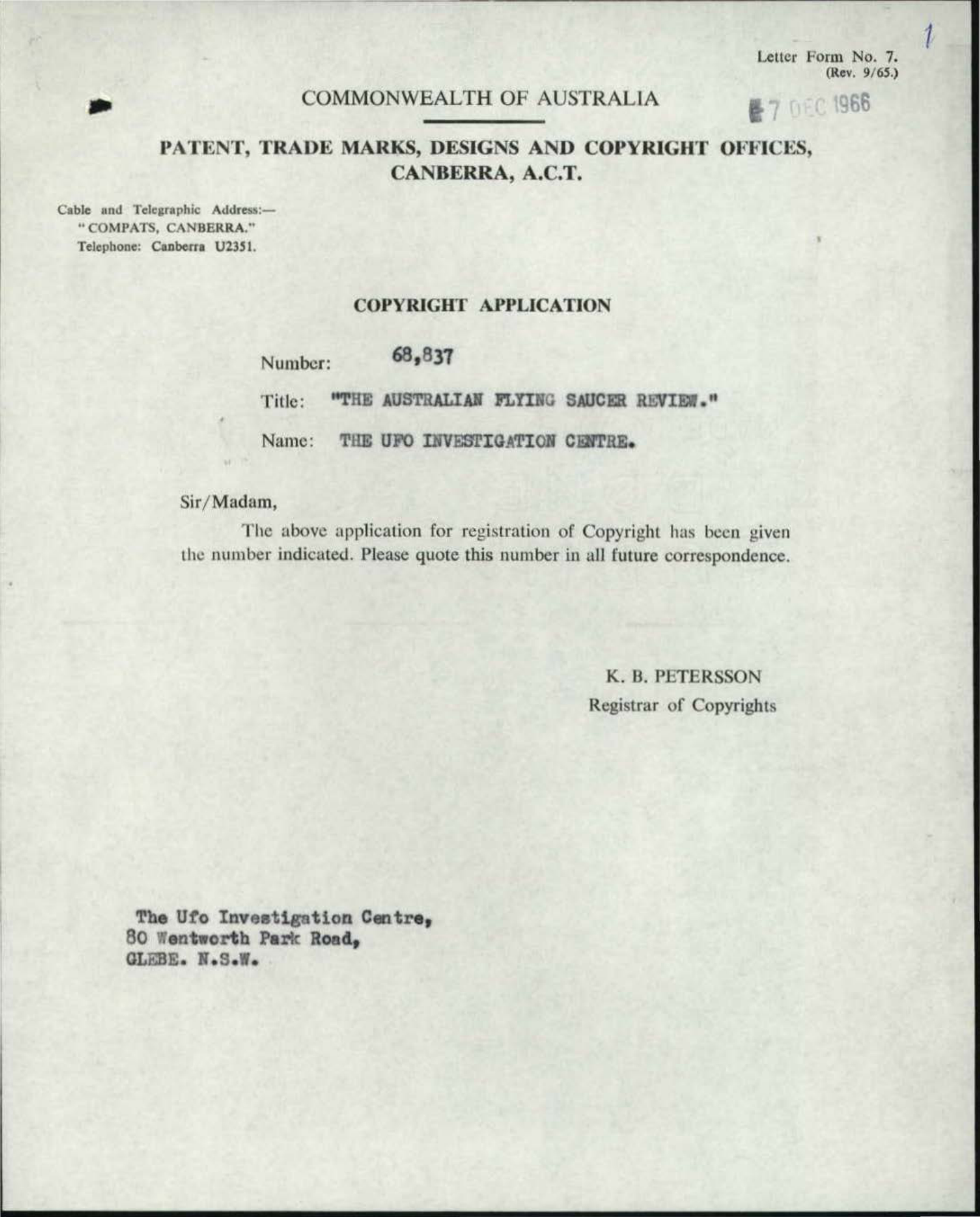 Australia Ufo Disclosure 38, 26P File A1336 68837 4999213