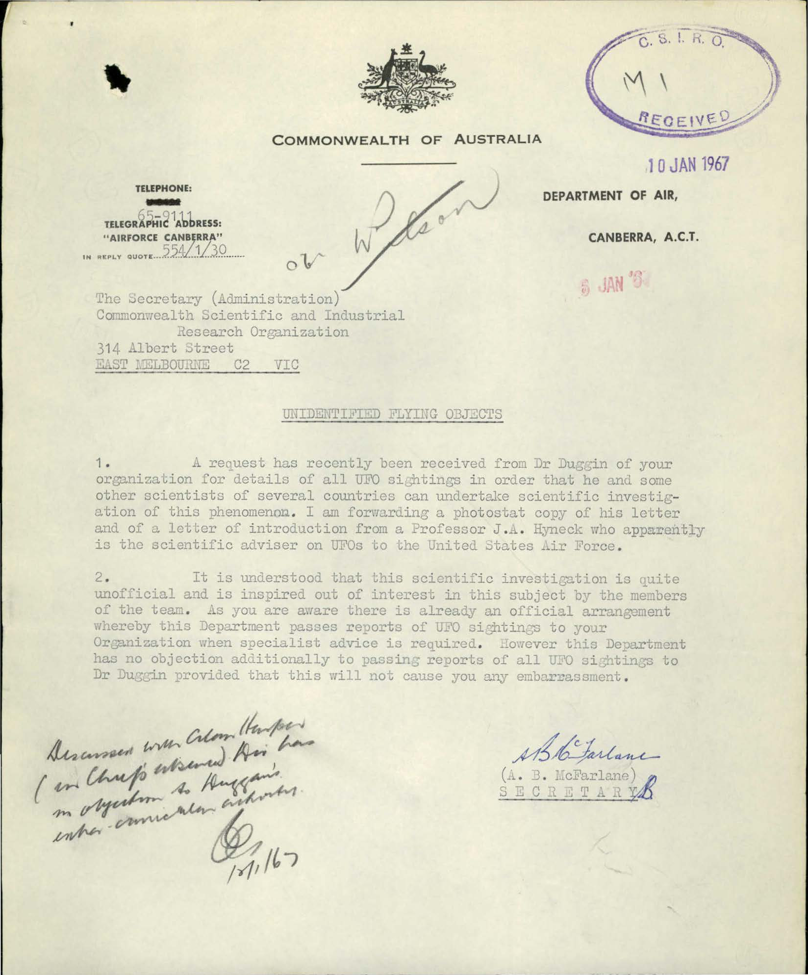 Australia Ufo Disclosure 44, 130P File A8520 Hm1 30 3185253