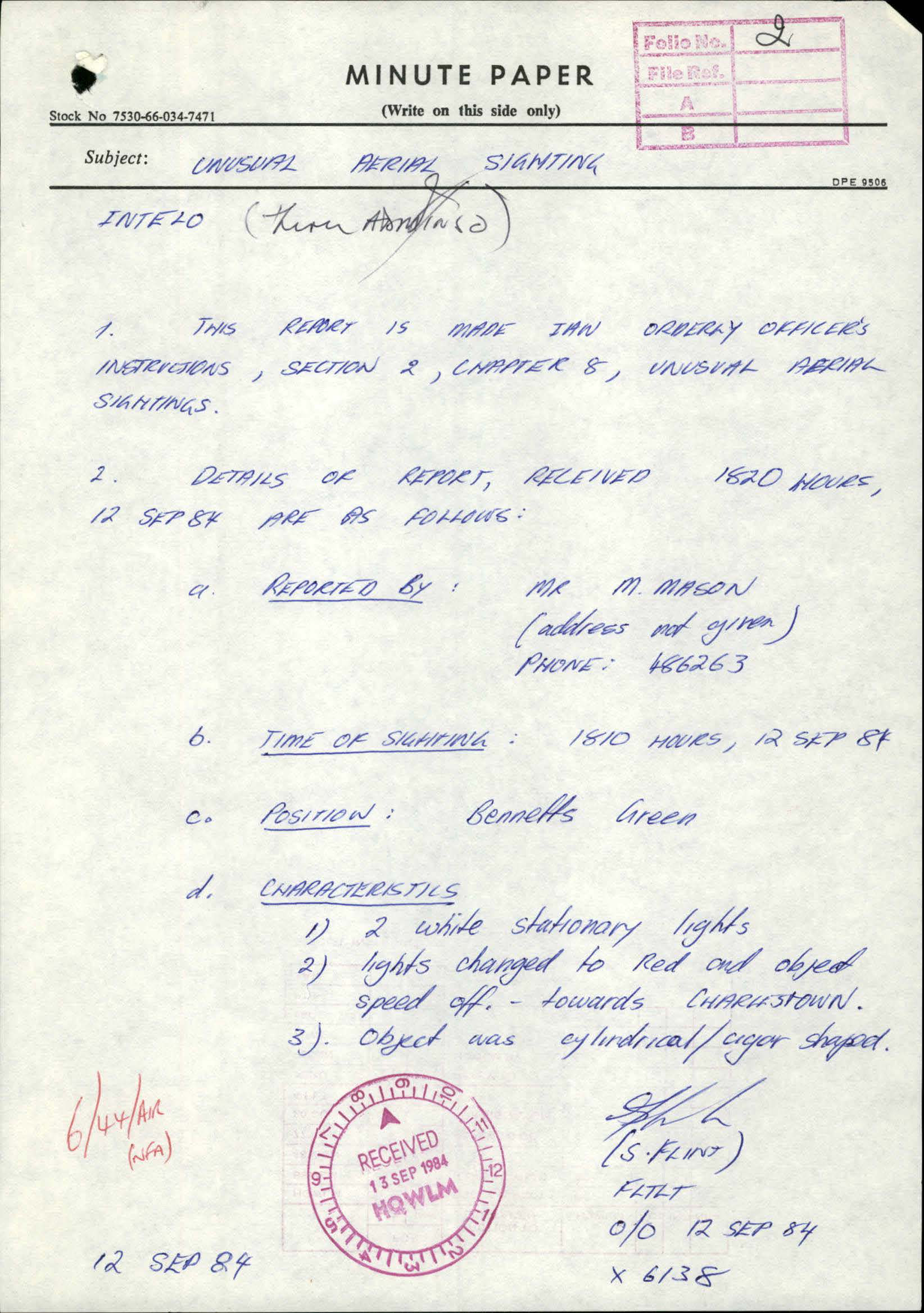 Australia Ufo Disclosure 47, 40P File A9755 6 3533436